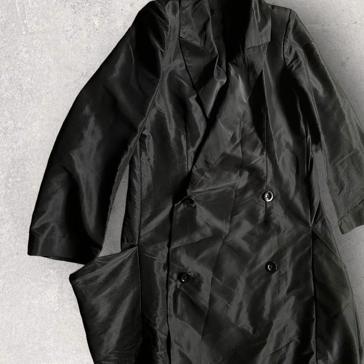 Yohji Yamamoto SS01 Silk Blend Drape Coat Size S / US 4 / IT 40 - 3 Thumbnail