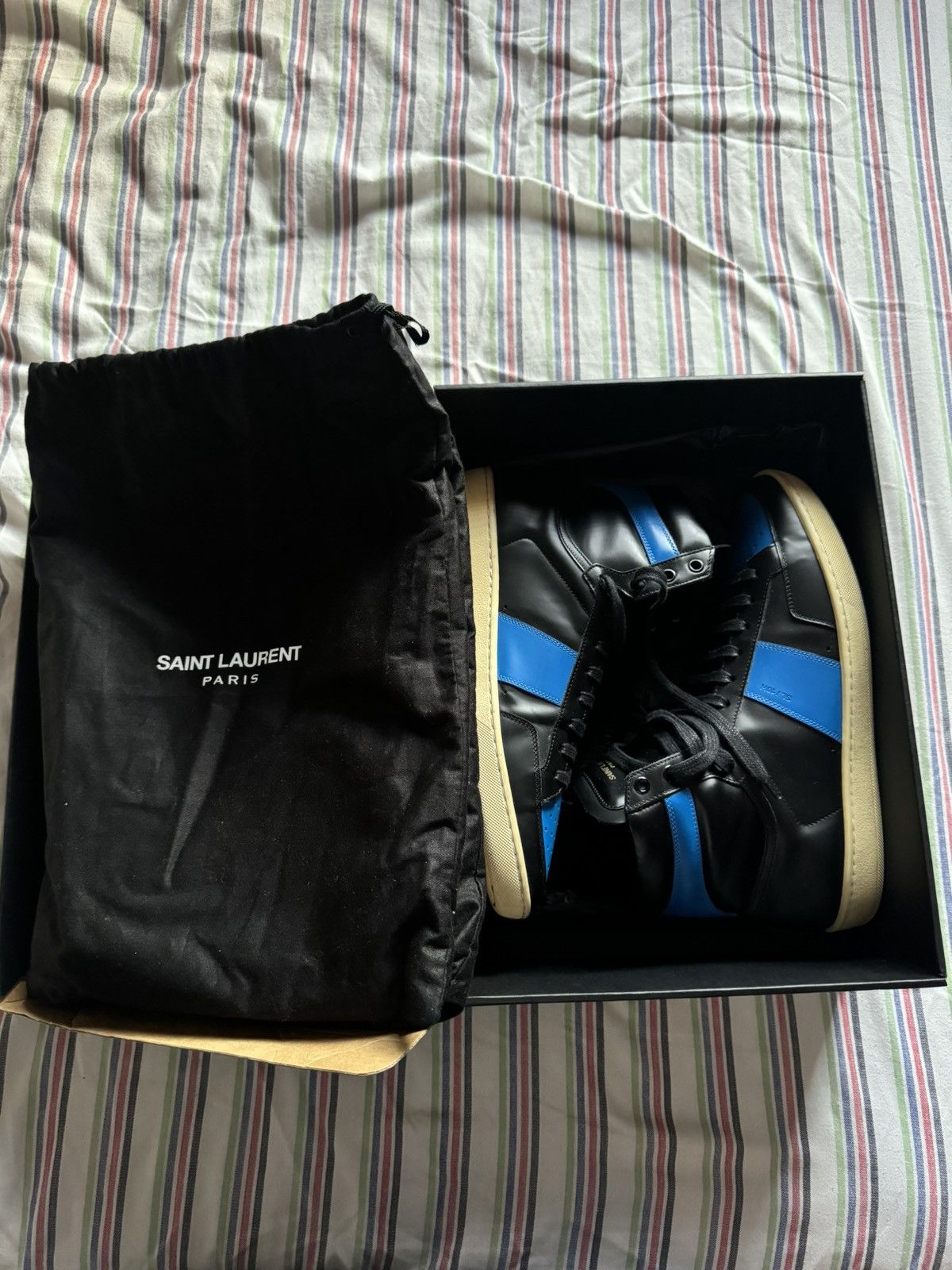 Saint Laurent Paris Saint Laurent High Top Sneakers Size US 9.5 / EU 42-43 - 5 Thumbnail