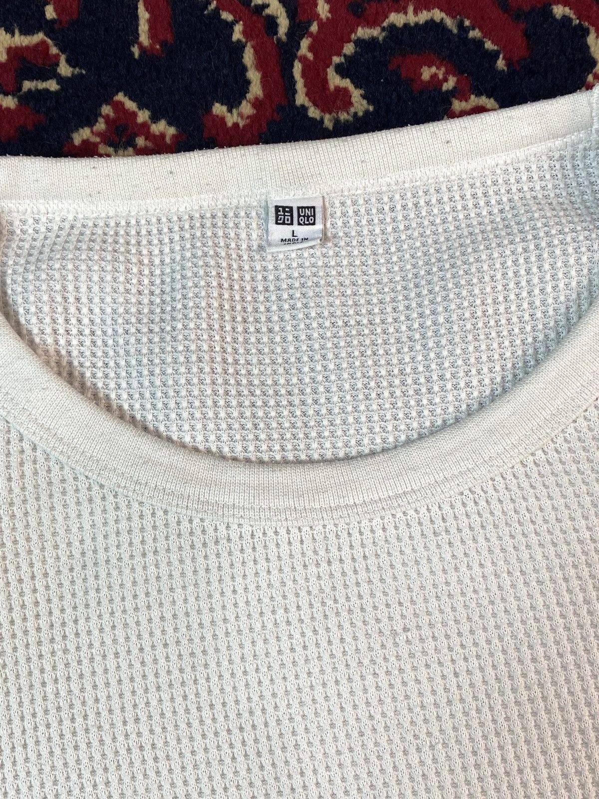 Uniqlo Uniqlo Waffle Crewneck Longsleeve T-Shirt Size US L / EU 52-54 / 3 - 2 Thumbnail