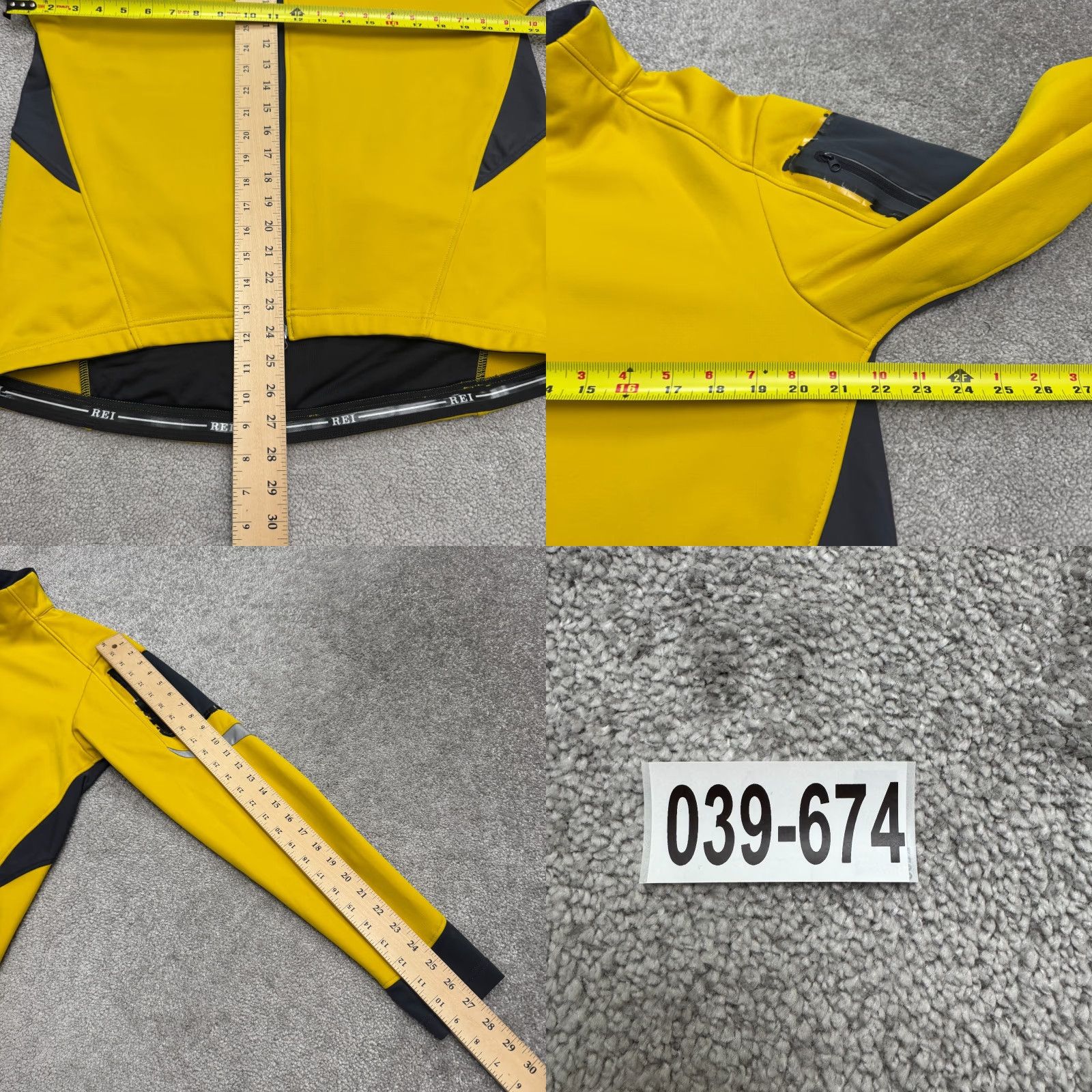 Vintage REI Cycling Softshell Windbreaker Jacket Men Large Yellow Full Zip Outdoor Biker Size US L / EU 52-54 / 3 - 9 Thumbnail