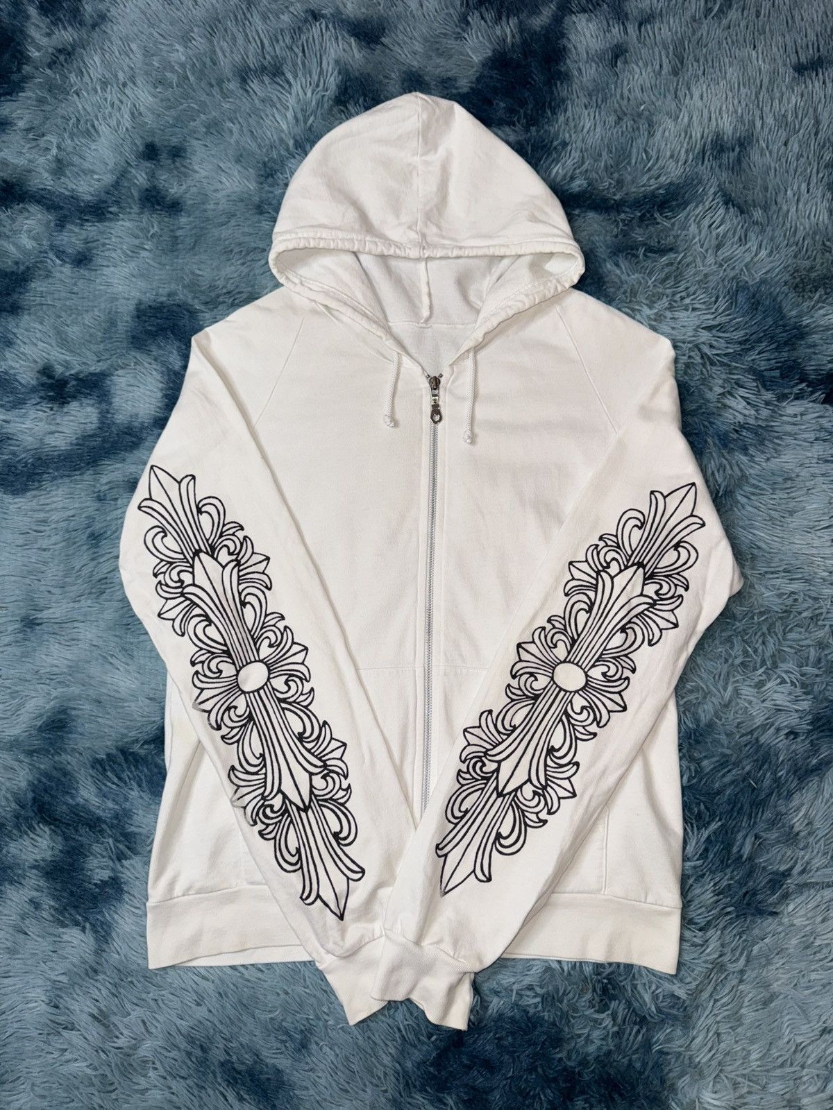 Chrome Hearts Floral Cross Hoodie | Grailed