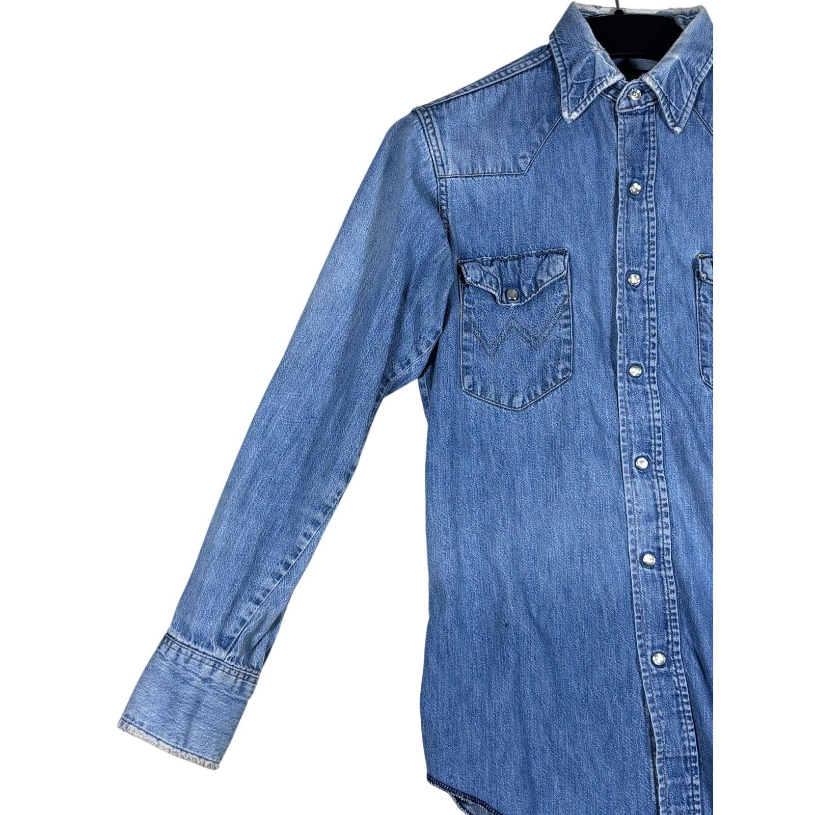 Wrangler Wrangler ProGear Denim Western Shirt USA Made 15x33 Long Size US M / EU 48-50 / 2 - 14 Thumbnail