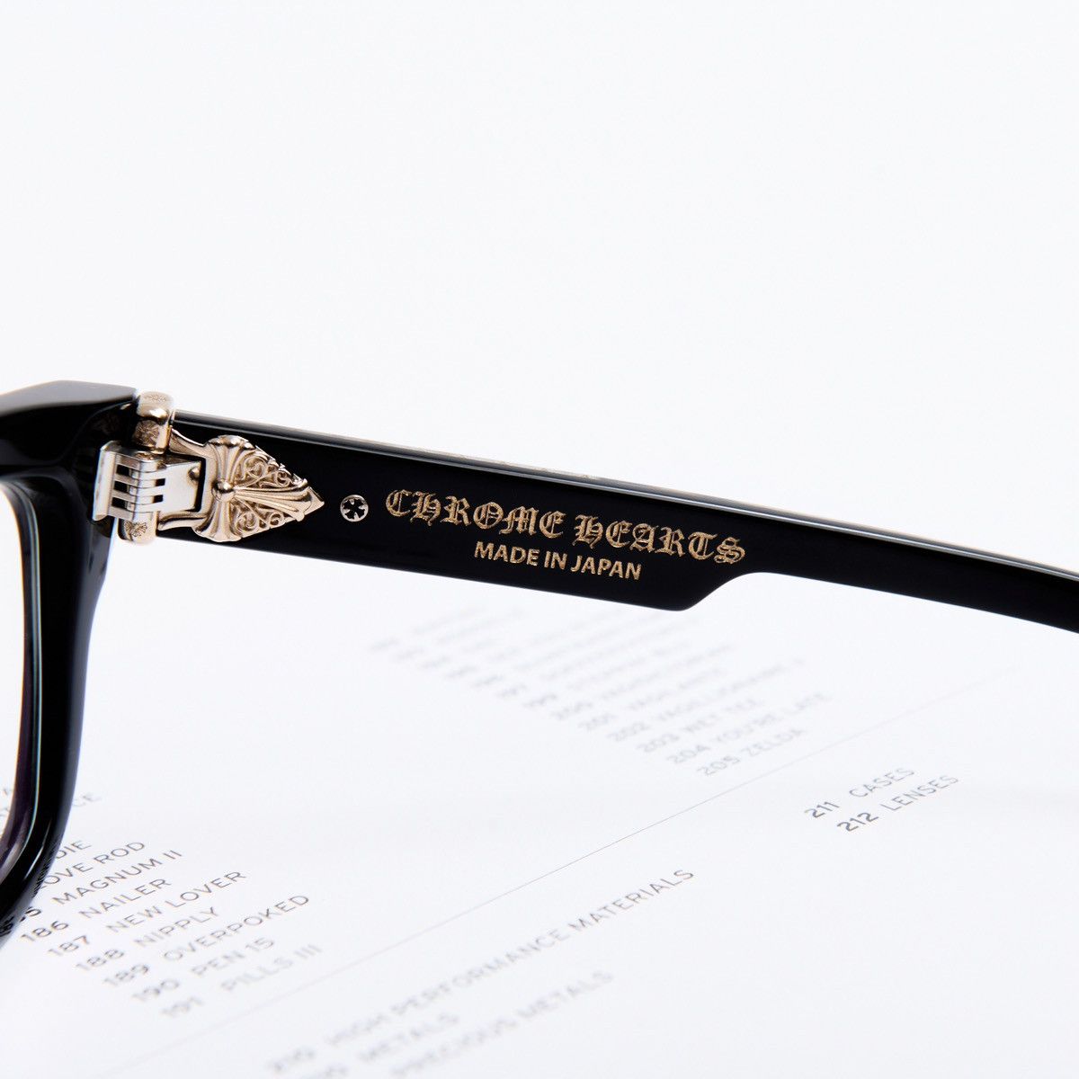 Chrome Hearts CHROME HEARTS BOX OFFICER BLACK - 18KGP GLASSES Size ONE SIZE - 4 Thumbnail