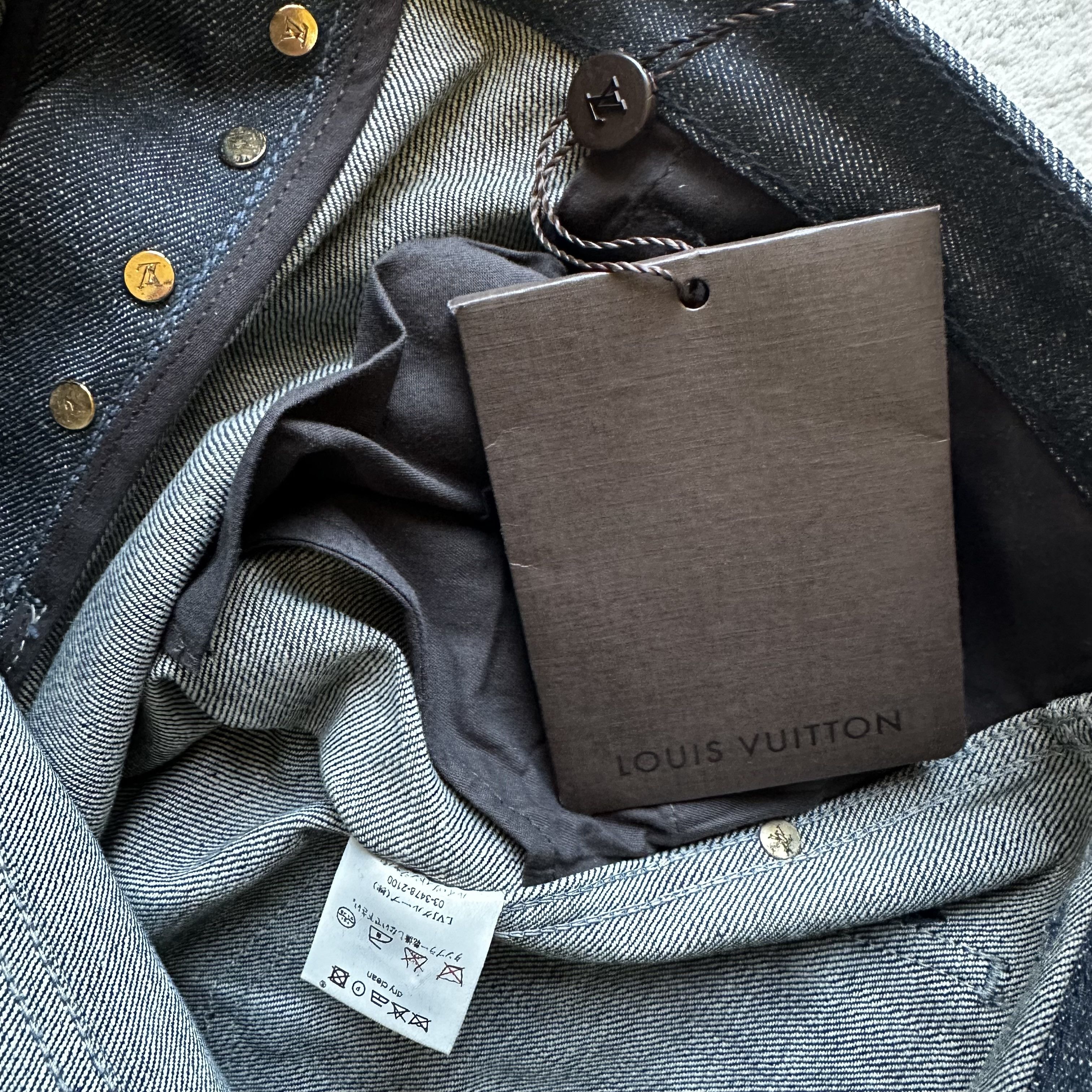 Louis Vuitton LOUIS VUITTON Dk Grey RAW COTTON DENIM Slim JEANS Sz 40 FR Size US 31 - 9 Thumbnail