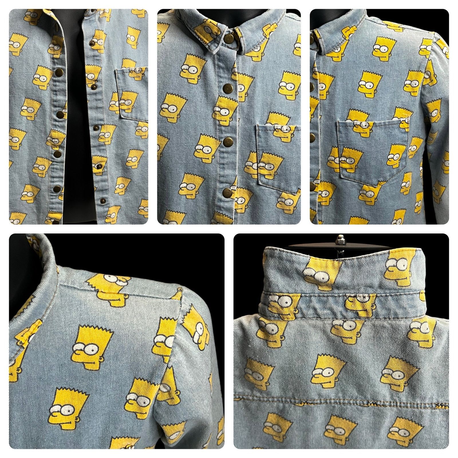 The Simpsons Vintage 90s Bart Simpson Denim Jacket - All Woman’s Jacket Size M / US 6-8 / IT 42-44 - 15 Thumbnail