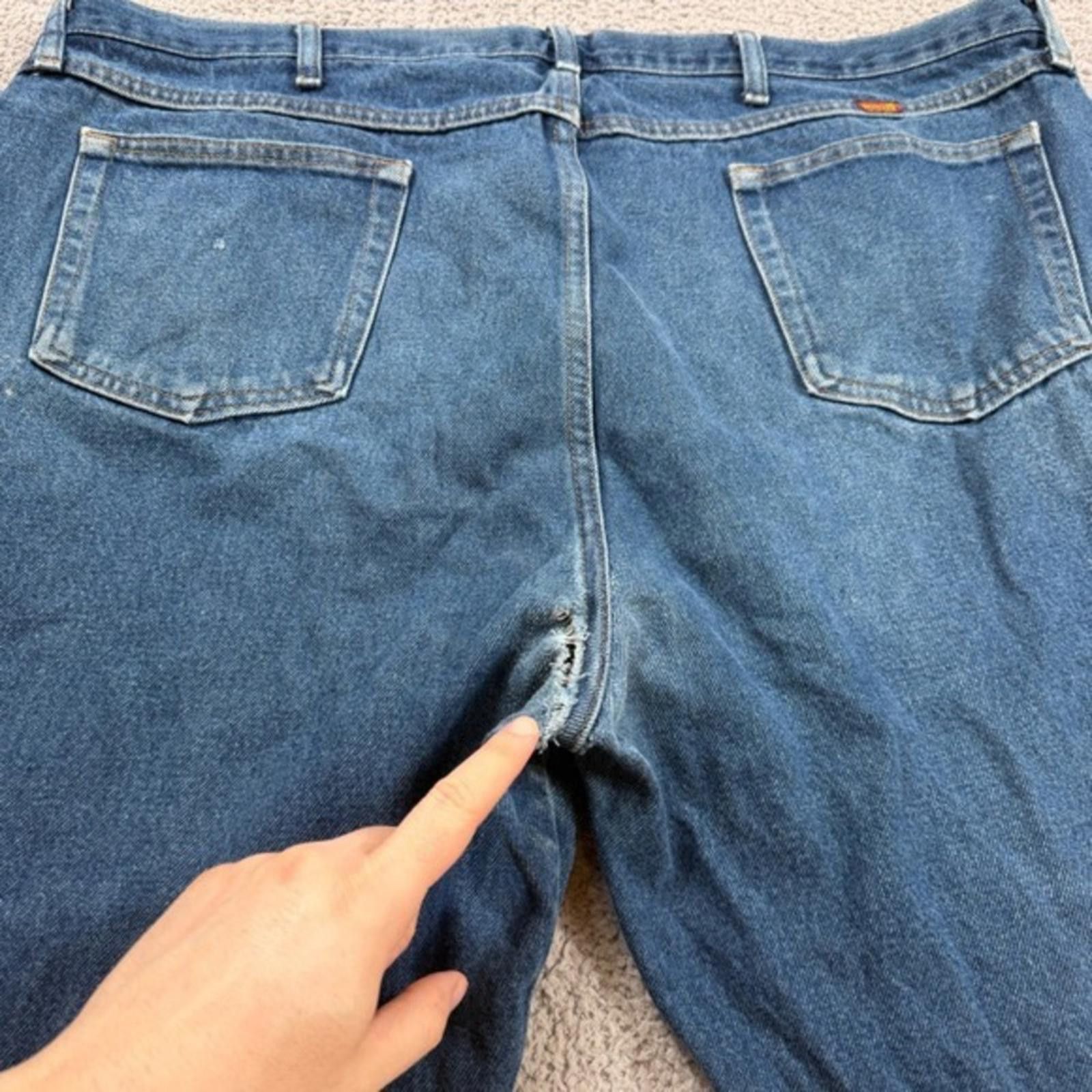 Rustler Rustler Workwear Jeans Mens 46x32 Distressed Faded Carpenter Size US 44 / EU 60 - 7 Thumbnail