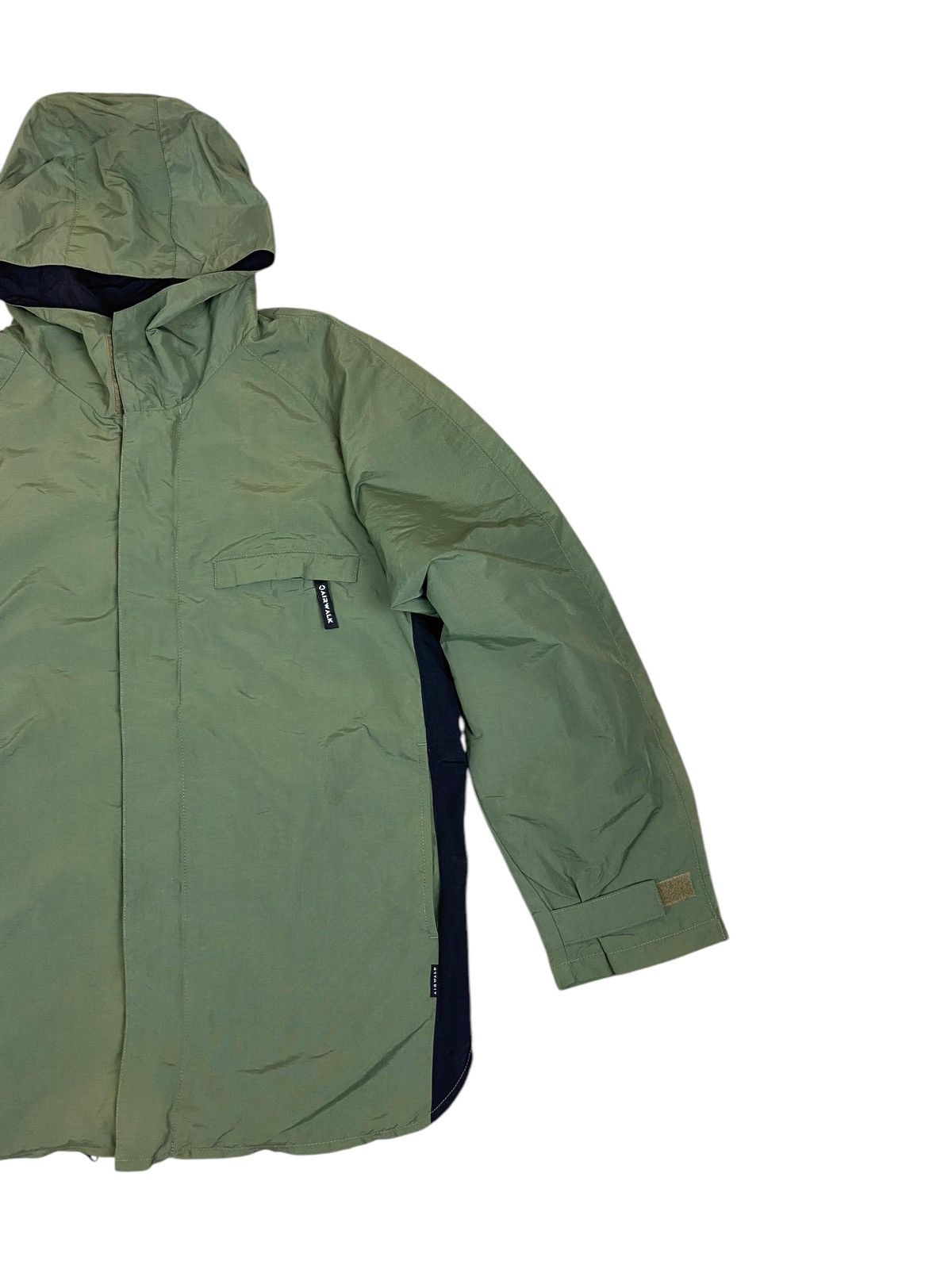 Airwalk Vintage Airwalk Green Hooded Windbreaker Size US L / EU 52-54 / 3 - 3 Thumbnail