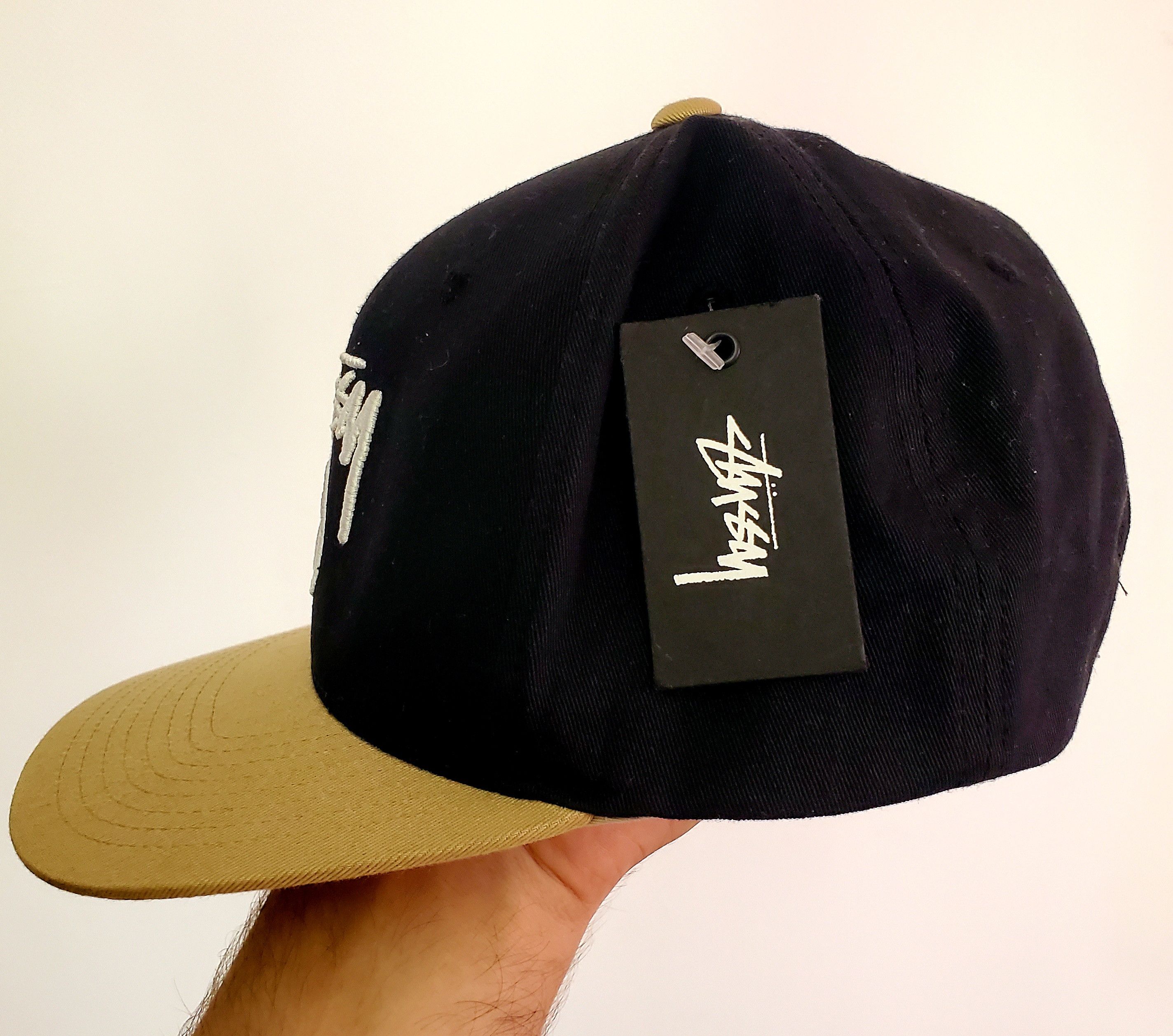 Stussy Stussy Snap back Black White Embroidery Logo one size Size ONE SIZE - 3 Thumbnail