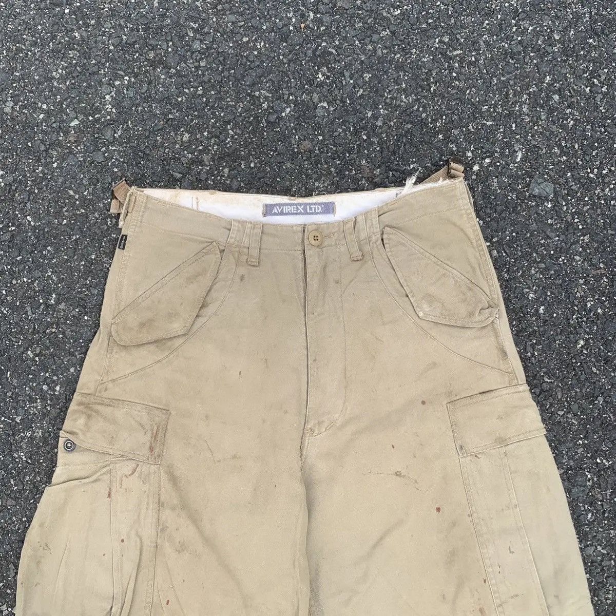 Avirex RUSTY DIRTY‼️ AVIREX M-65 UTILITY COMBAT CARGO PANTS Size US 30 / EU 46 - 2 Thumbnail