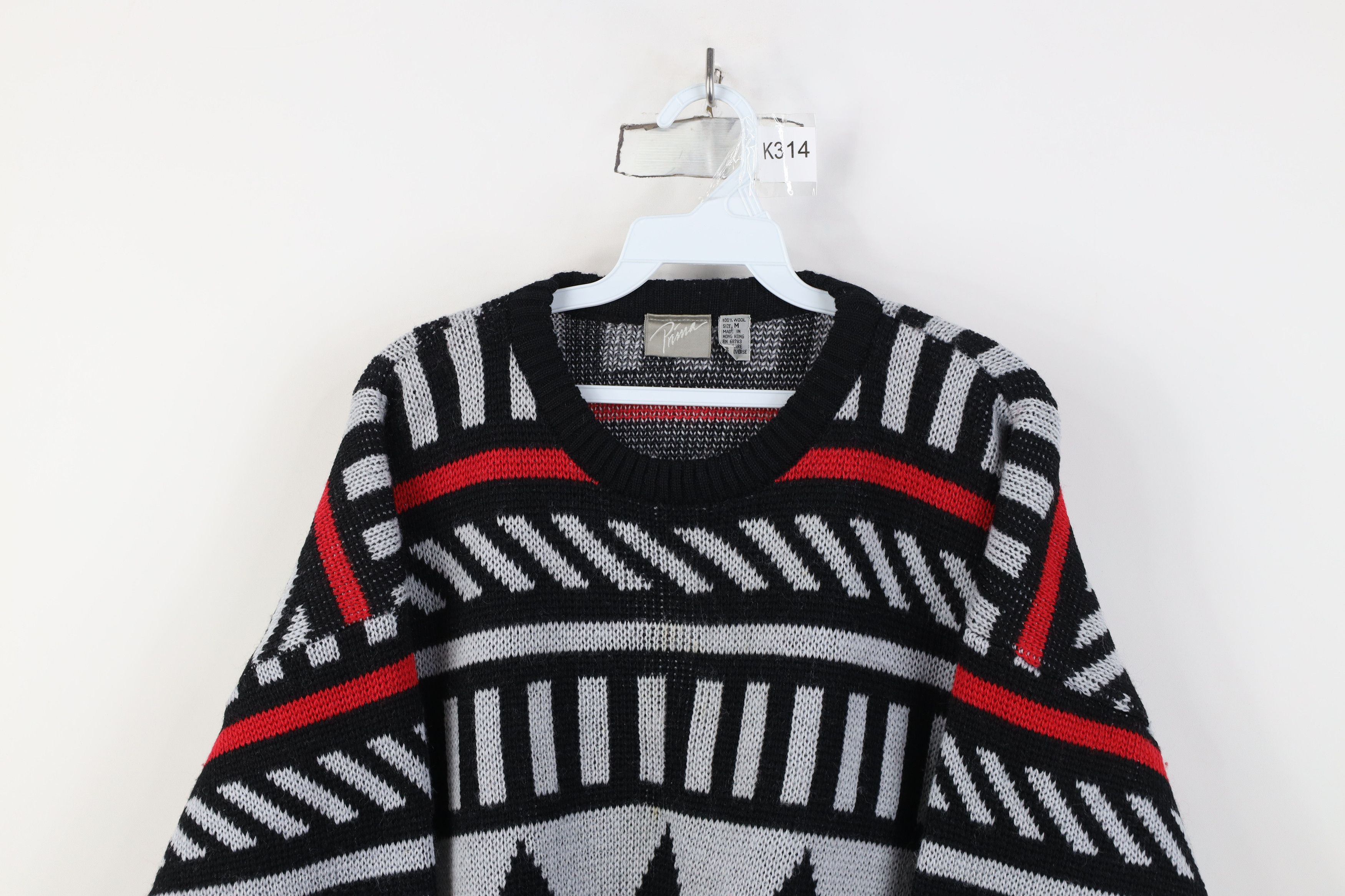 Vintage Vintage 90s Coogi Style Geometric Knit Crewneck Sweater Size US M / EU 48-50 / 2 - 2 Thumbnail