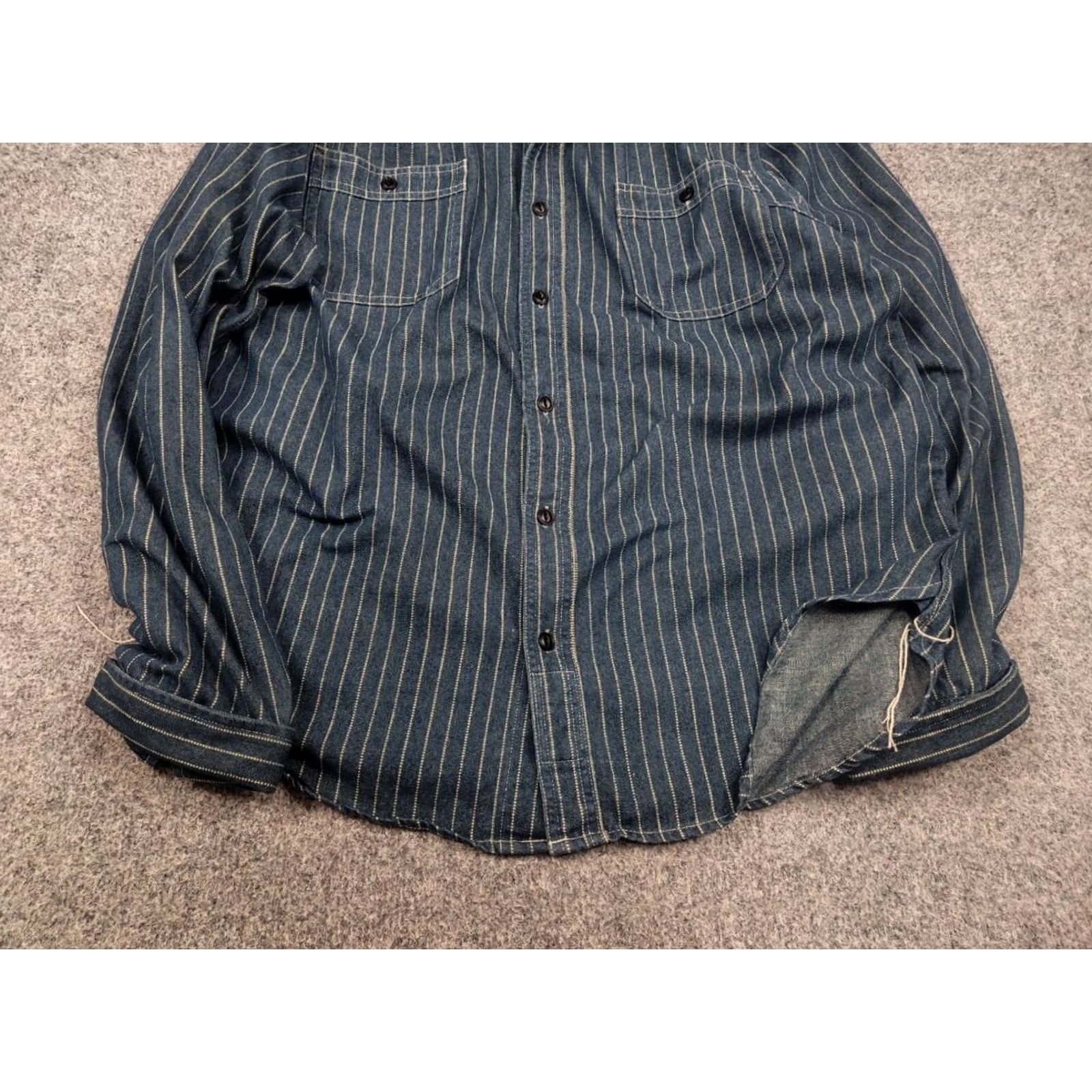 Vintage Non Stock Flyer Japan Wabash Vent Hole Vintage Style Work Shirt Size US XXL / EU 58 / 5 - 5 Thumbnail