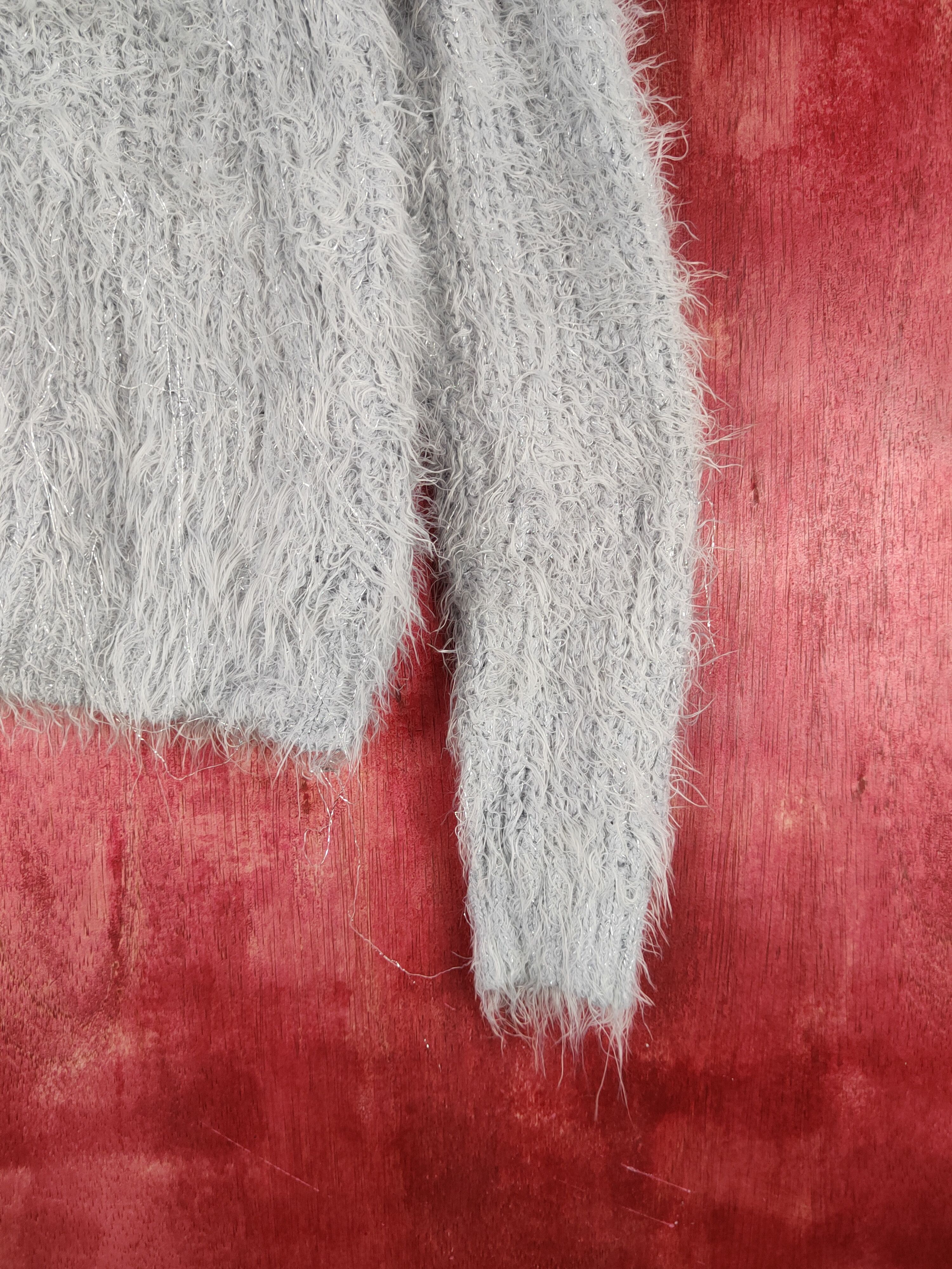 Homespun Knitwear × Japanese Brand × Vintage Earth Music & Ecology Light Gray Fur Mohair Knitwear #S1908 Size XS / US 0-2 / IT 36-38 - 6 Thumbnail