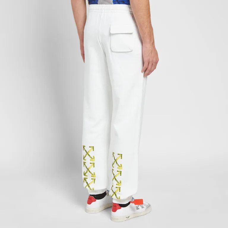 Off-White White and Yellow Acrylic Arrows Sweatpants Size US 38 / EU 54 - 2 Thumbnail