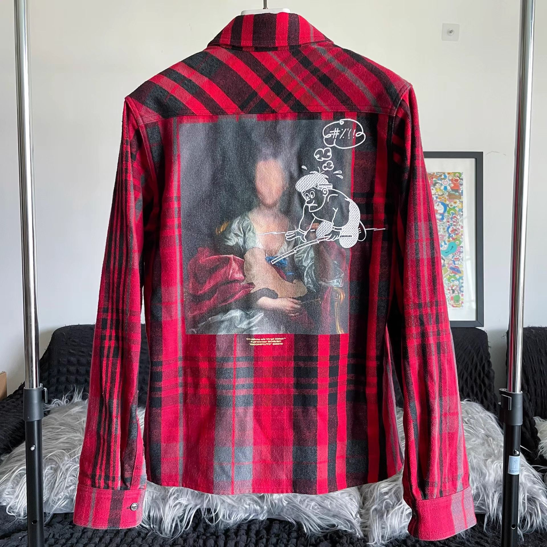 Off-White Off-White Women’s Flannel Red Plaid Shirt Size S / US 4 / IT 40 - 2 Thumbnail
