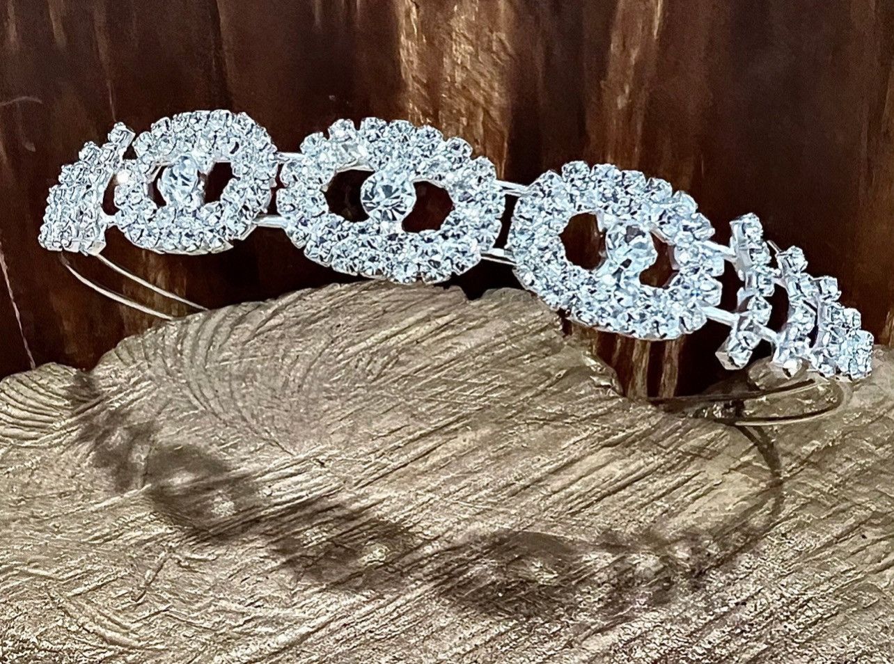 Other Women's Silver Rhinestone Crown Tiara for All Occasions Gift Size ONE SIZE - 3 Thumbnail