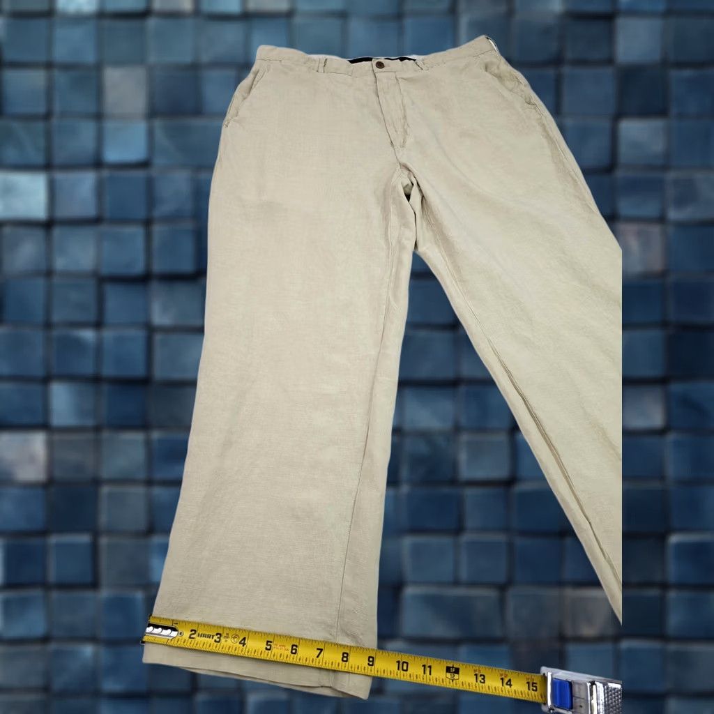Polo Ralph Lauren VINTAGE Polo Ralph Lauren Pants Mens 36x30 Beige Linen Silk Classic Dress (Fits 35x27) Polo Ralph Lauren Andrew Dress Pants Mens Beige Linen Silk Size US M / EU 48-50 / 2 - 1 Thumbnail