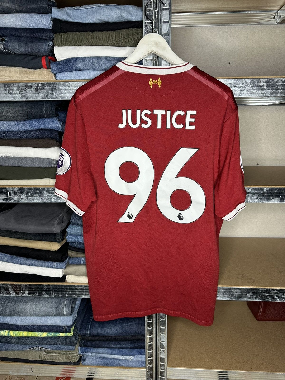 New Balance Liverpool FC 2017-2018 Home Jersey 125 Years "Justice 96" Size US XL / EU 56 / 4 - 2 Thumbnail