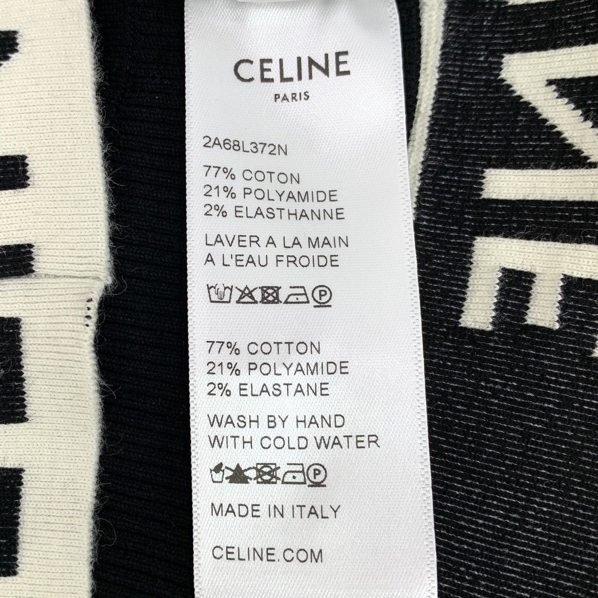 Celine Celine Black Logo Monogram Cotton Knit Tank Top Size XS / US 0-2 / IT 36-38 - 7 Thumbnail