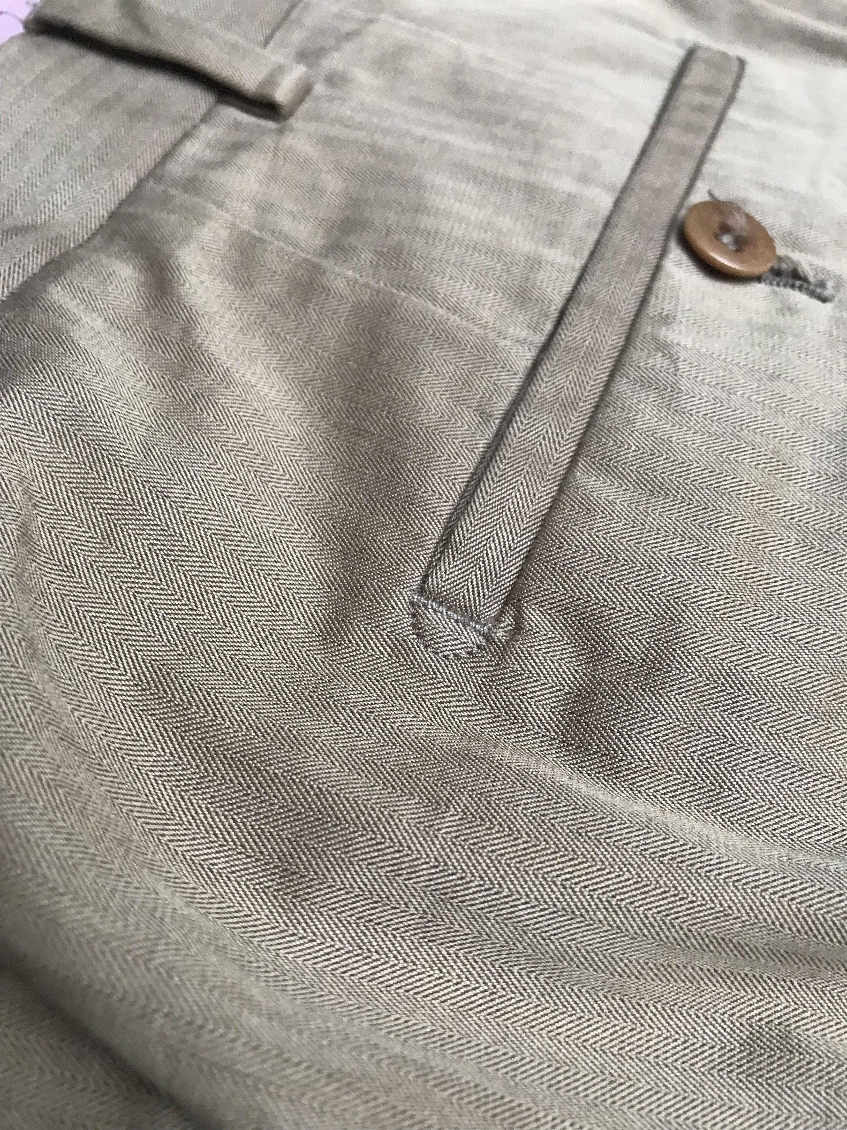 Incotex INCOTEX TAILORED WOVEN HERRINGBONE COTTON CHINOS Size 48R - 11 Thumbnail