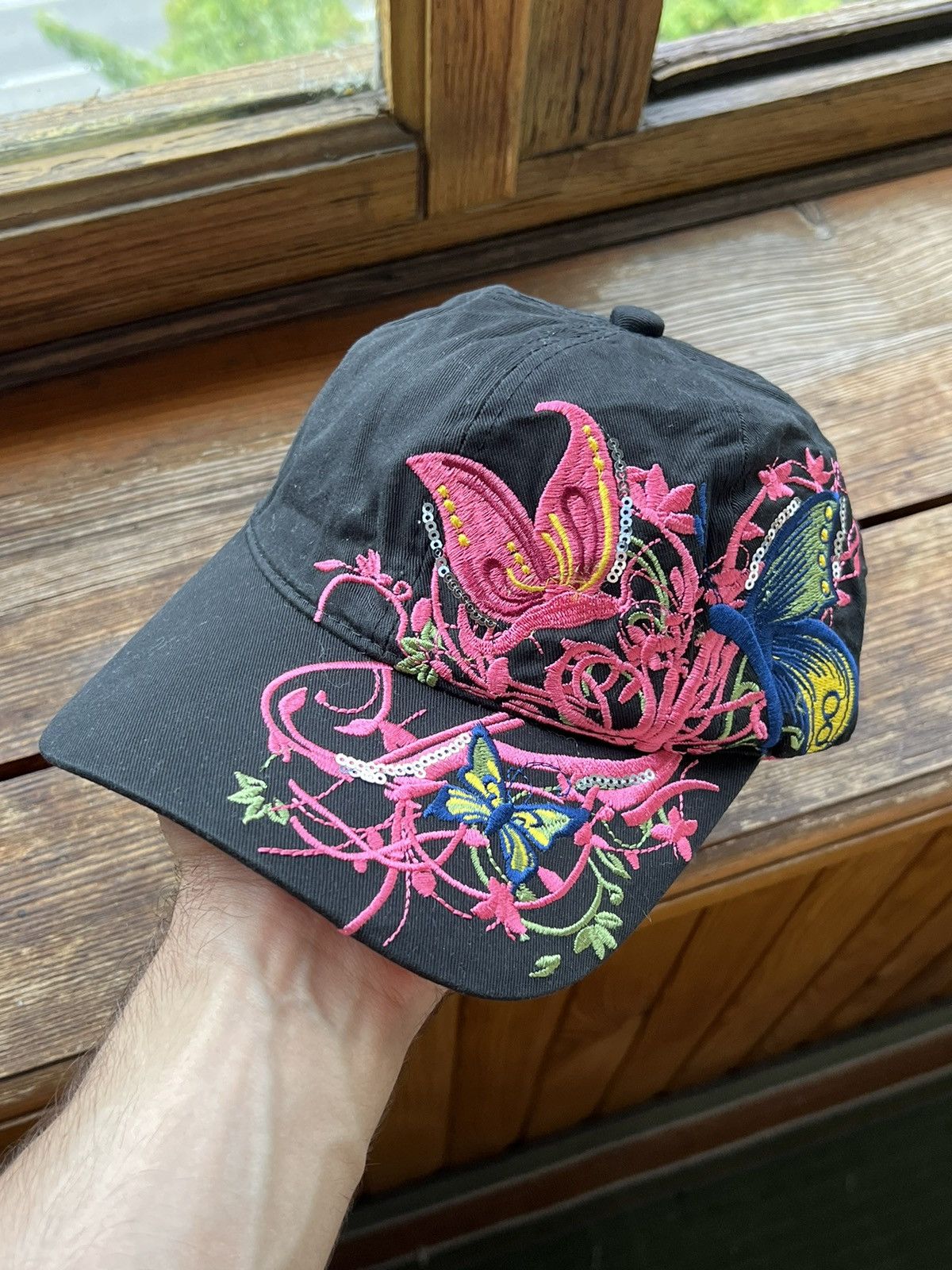 Other Y2k Butterfly Flowers Cap Vintage Hat Size ONE SIZE - 2 Thumbnail