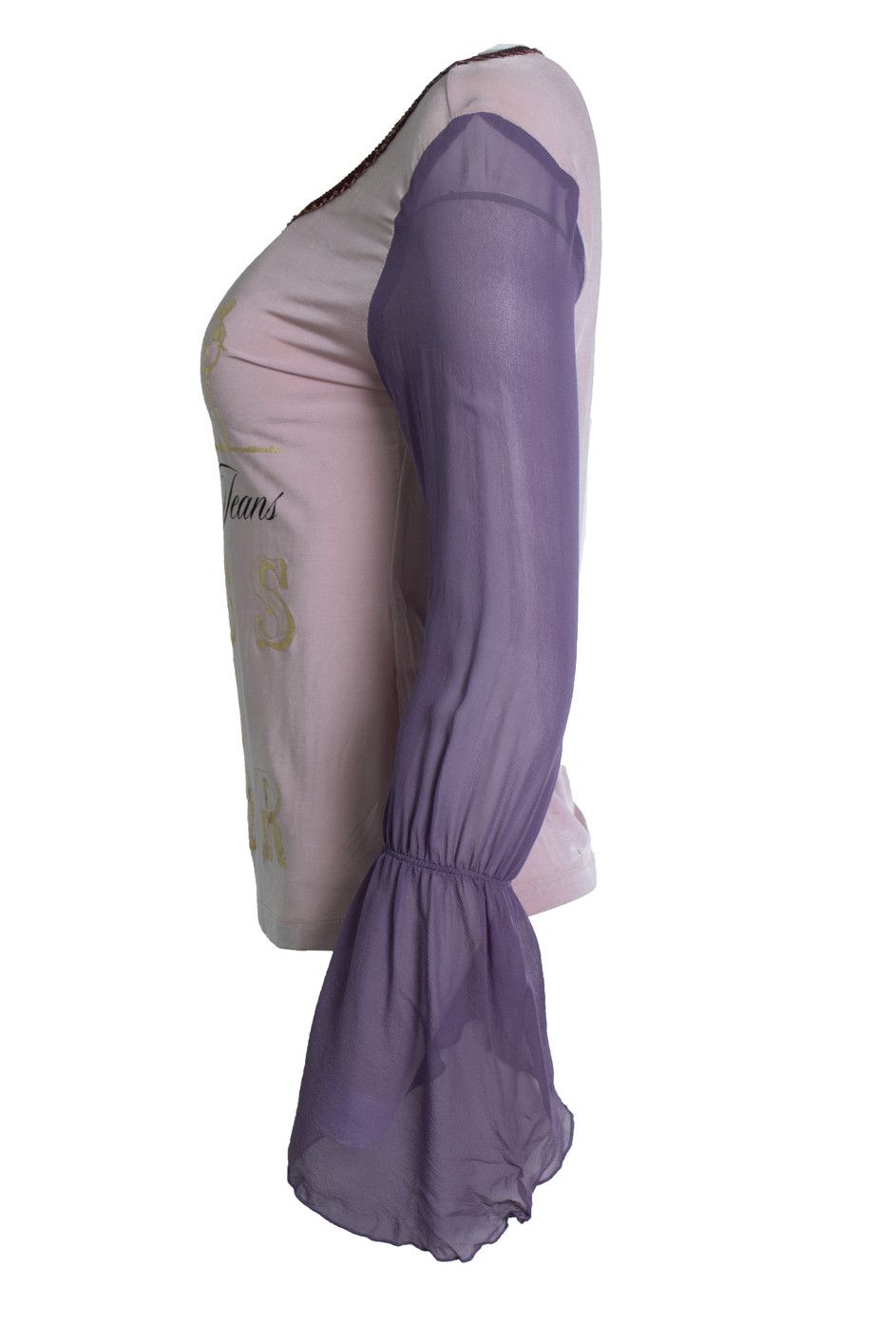 Moschino Moschino Jeans, Pink top with fluttered sleeves Size M / US 6-8 / IT 42-44 - 2 Thumbnail