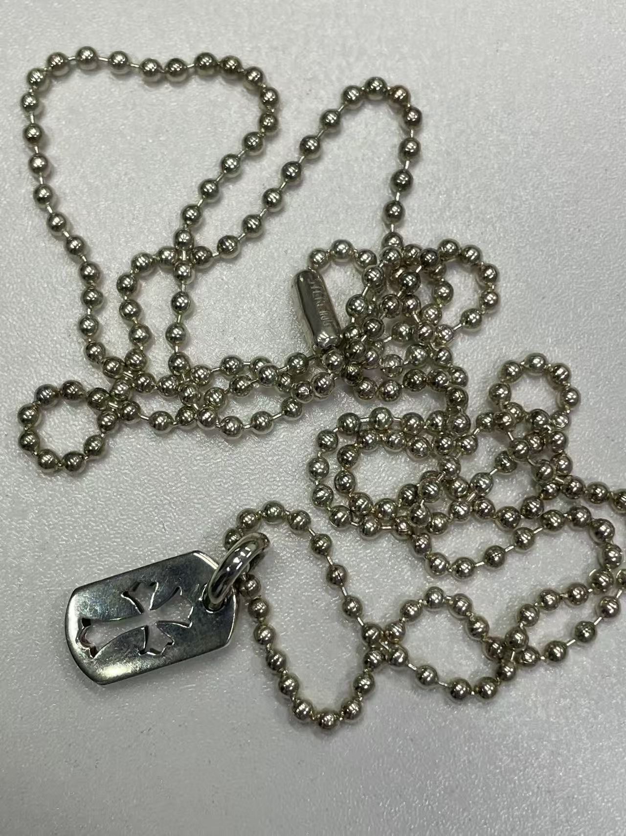 Chrome Hearts Chrome Hearts Silver Cross Dog Tag Necklace 75cm Size ONE SIZE - 10 Thumbnail