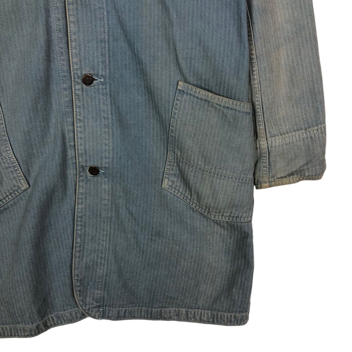 Japanese Brand 🔥Vtg Long Jacket Denim Union Made Lee USA Size US M / EU 48-50 / 2 - 4 Thumbnail