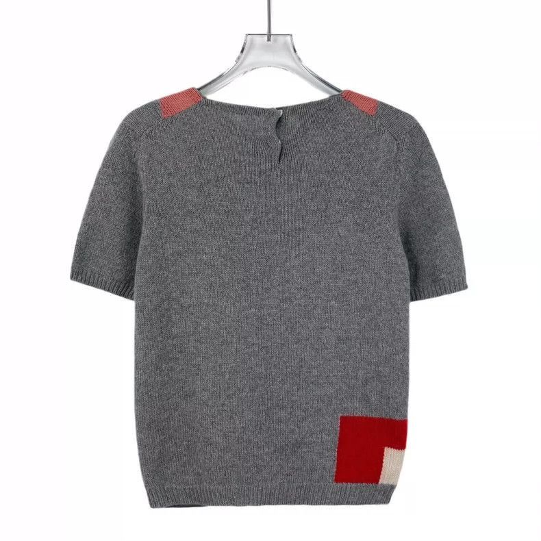 Prada Prada Gray Short Sleeve Knit Sweater -2505 Size US S / EU 44-46 / 1 - 2 Thumbnail