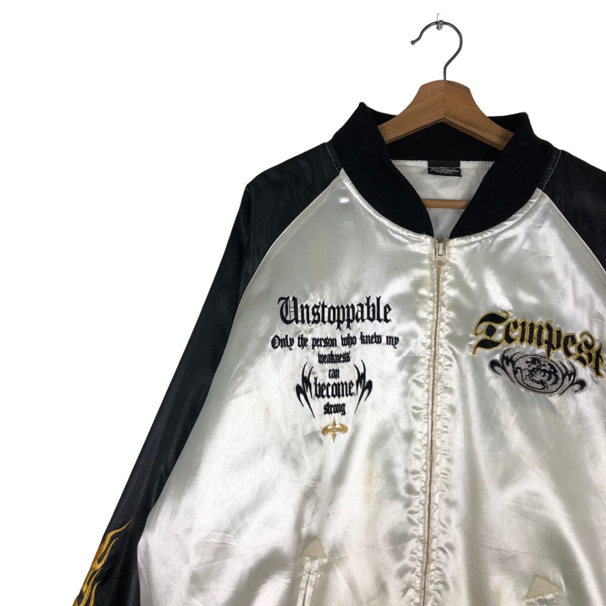Japanese Brand 🔥Vintage Sukajan Jacket Unstoppable inspire Chrome Hearts Size US L / EU 52-54 / 3 - 7 Thumbnail