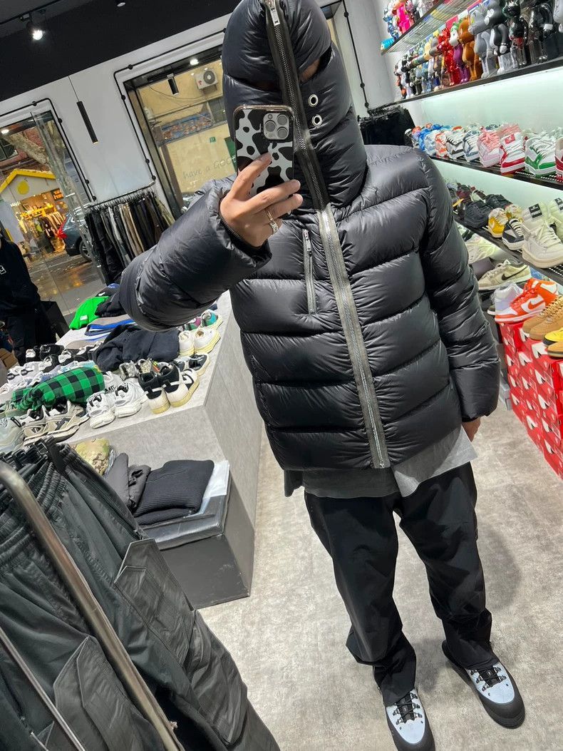 Rick Owens Rick Owens Shark mask full zipper hooded short down jacket- Size US M / EU 48-50 / 2 - 6 Thumbnail