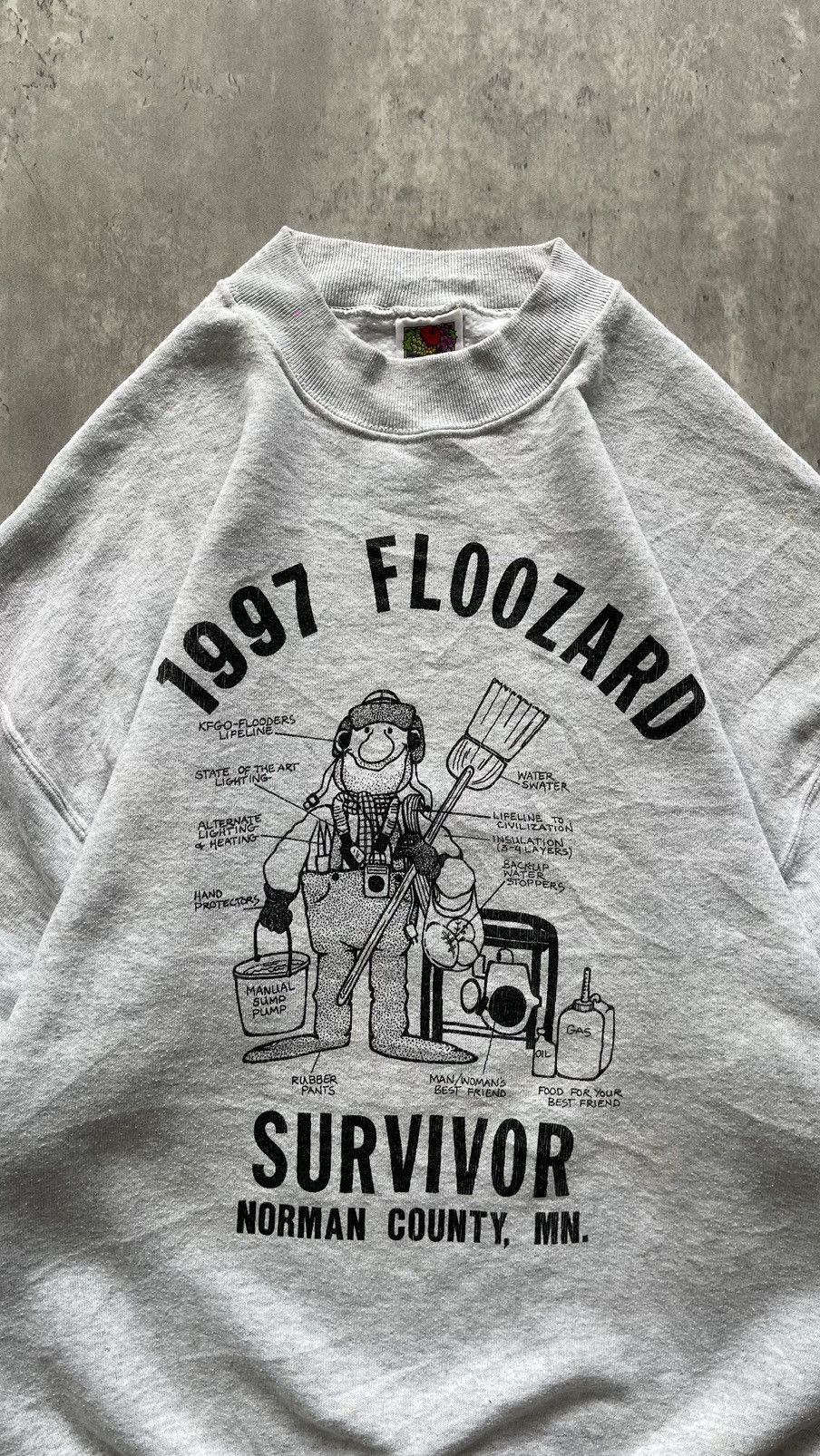 Russell Athletic × Vintage 1990S FLOZARD SURVIVOR SWEATSHIRT Size US L / EU 52-54 / 3 - 2 Thumbnail