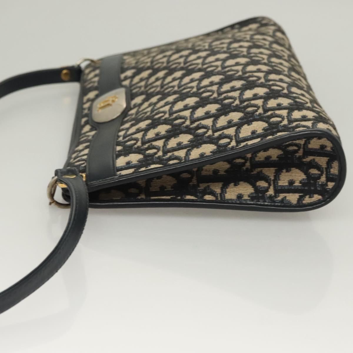 Dior DIOR Trotter Canvas Shoulder Bag Navy Gold Size ONE SIZE - 5 Thumbnail