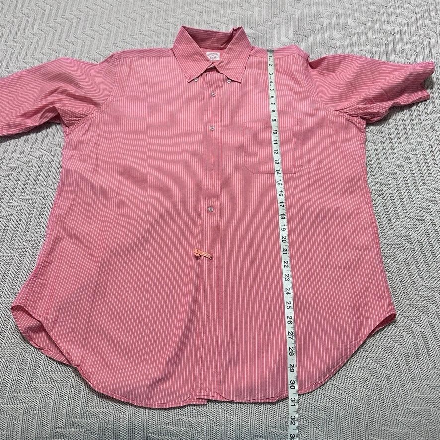 Brooks Brothers Vintage Brooks Brothers pink striped button down size 16.5 Size US L / EU 52-54 / 3 - 7 Thumbnail