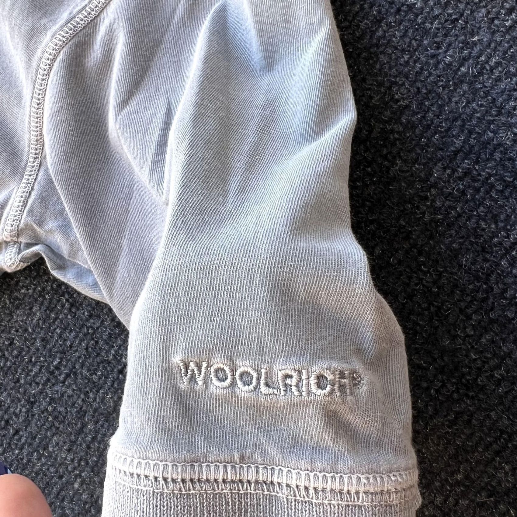 Vintage Woolrich Polo Shirt Mens M Short Sleeve Outdoor Casual Embroidered Peru Gray Size US M / EU 48-50 / 2 - 2 Thumbnail