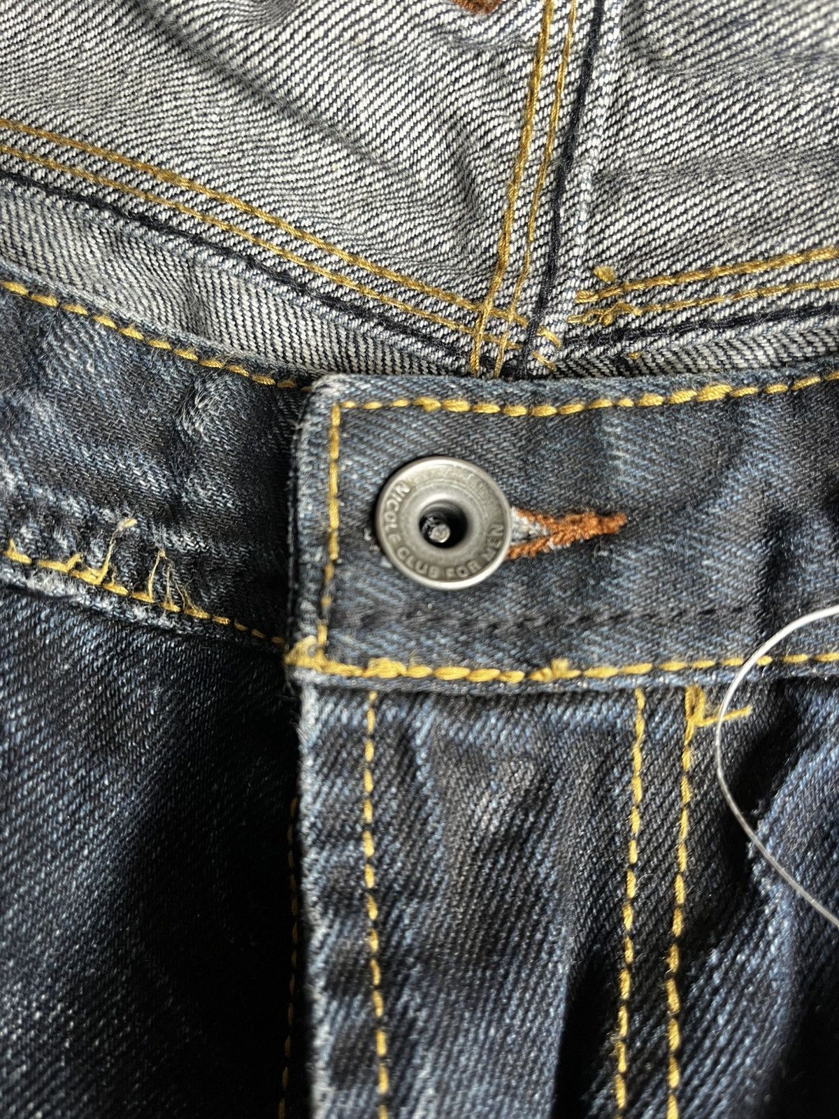 Nicole Club Nicole Club For Men Acid Wash Claw Mark Slim Flare Denim Size US 31 - 9 Thumbnail