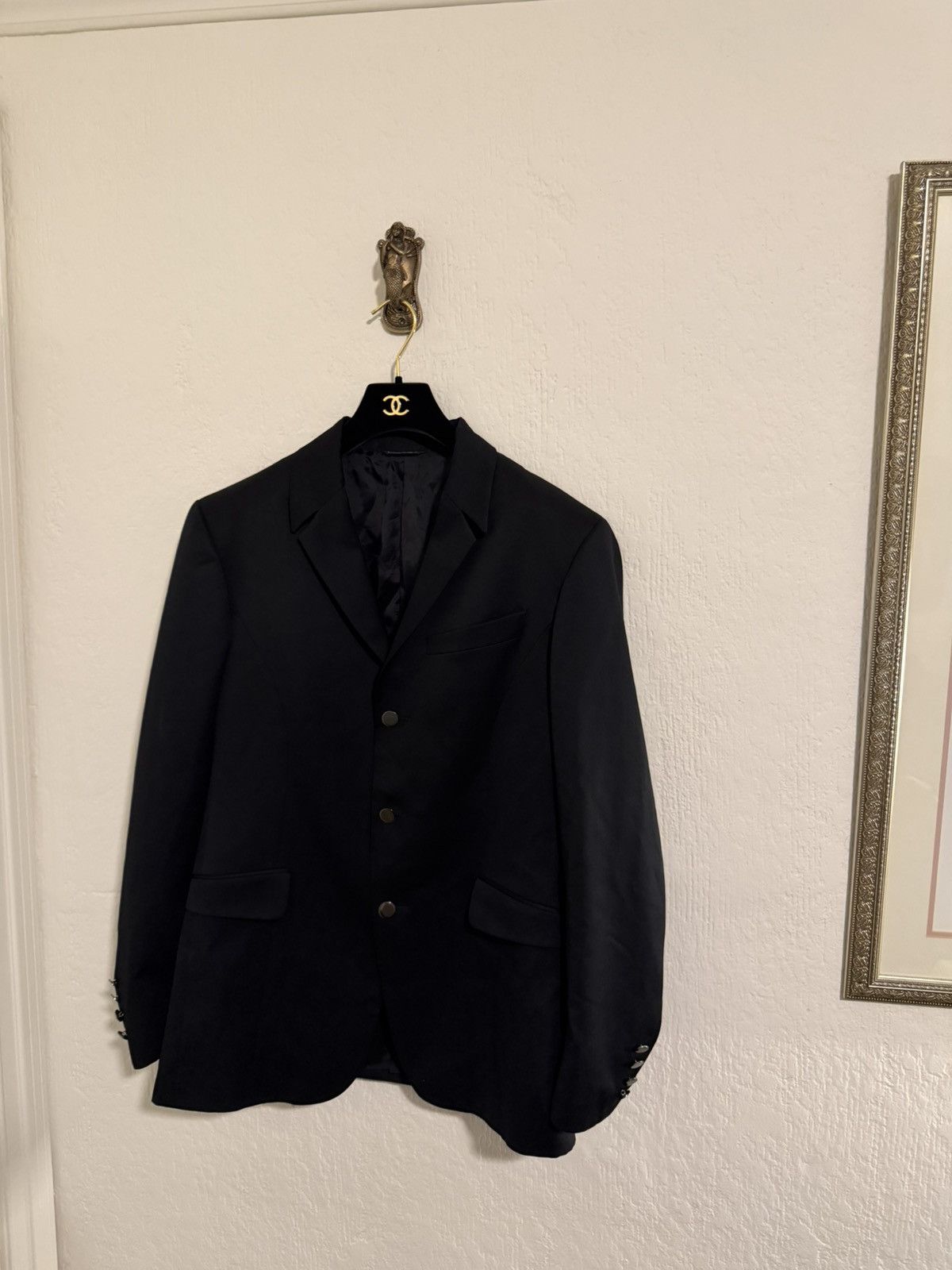 Thierry Mugler Thierry Mugler black wool blazer size 50R Size 50R - 1 Thumbnail