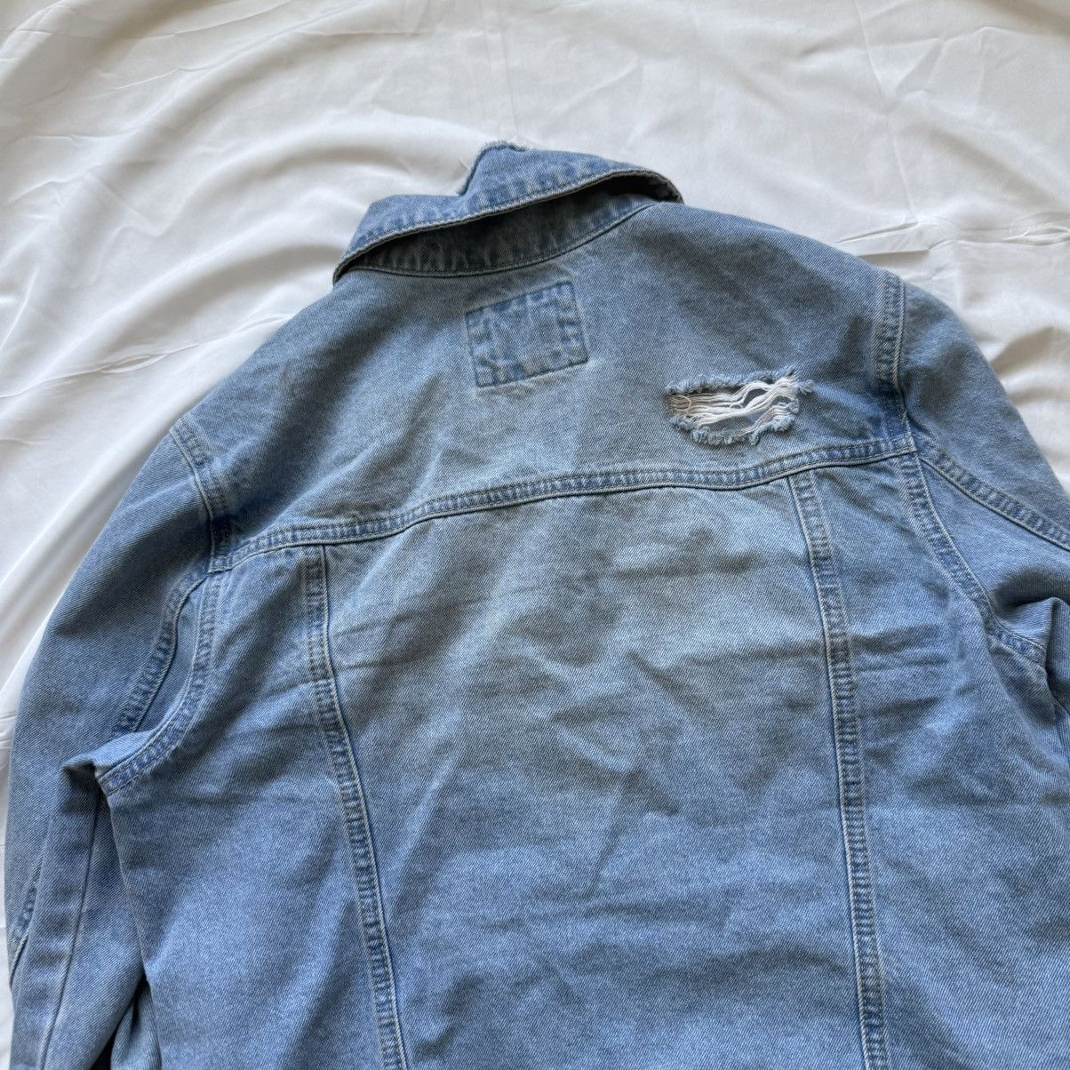 Other Wax Jean Blue Distressed Denim Jacket – Size L – 100% Cotton Size L / US 10 / IT 46 - 9 Thumbnail