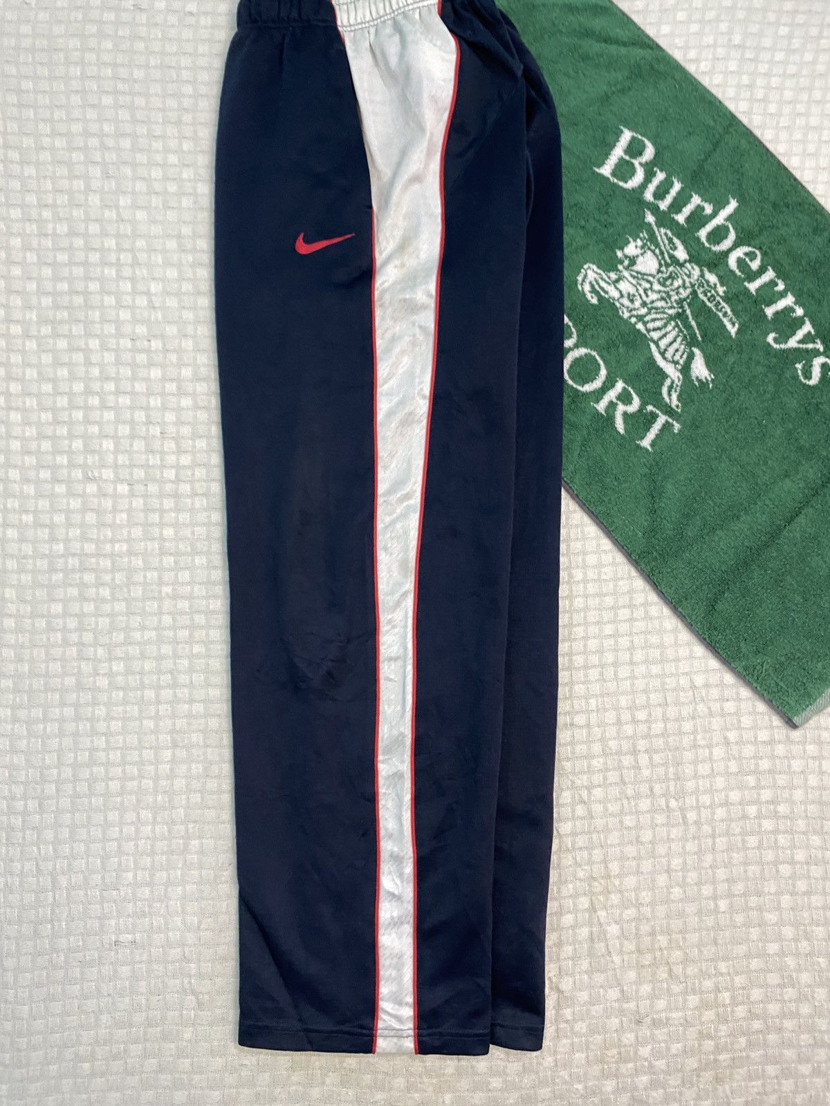 Carhartt Wip × Nike 💥 VINTAGE NIKE 90S BAGGY WIDE LEG SWOOSH TRACK PANTS Y2K Size US 38 / EU 54 - 2 Thumbnail