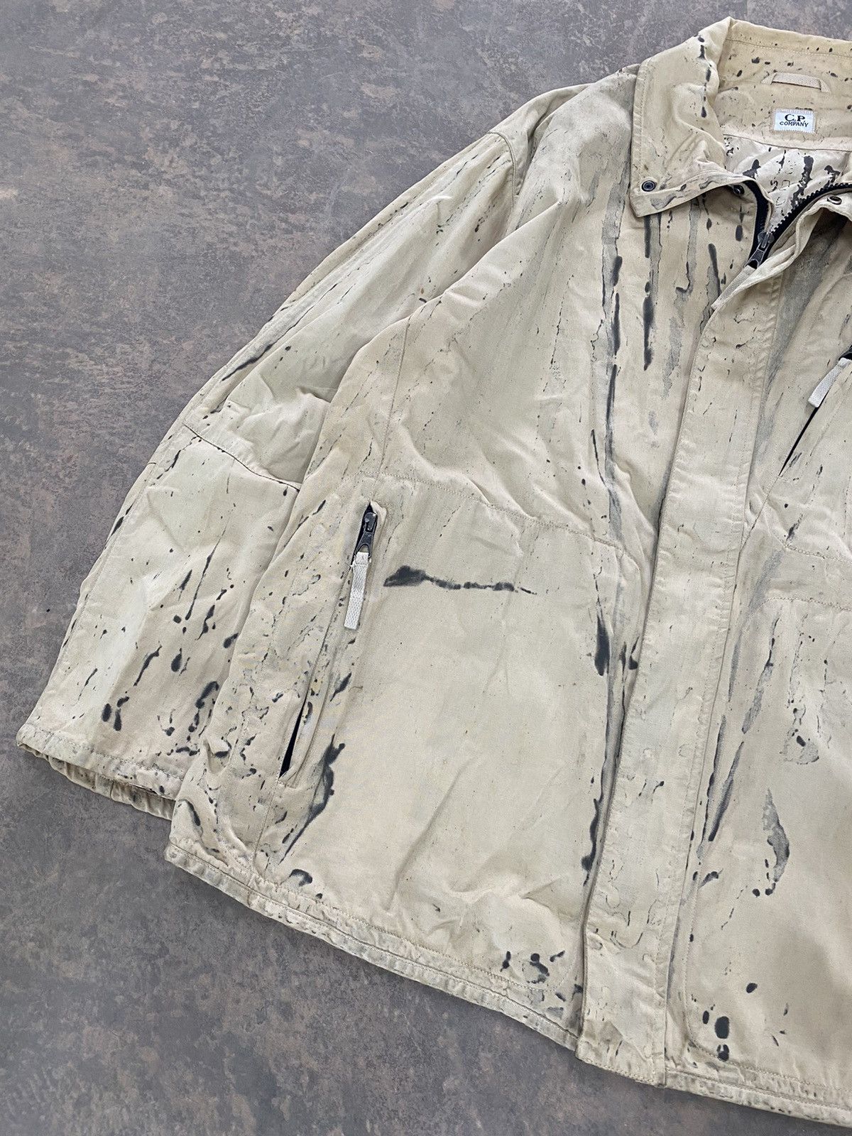 C.P. Company VINTAGE C.P. COMPANY WAXED PAINT SPLATTER ZIPPER JACKET Size US L / EU 52-54 / 3 - 5 Thumbnail