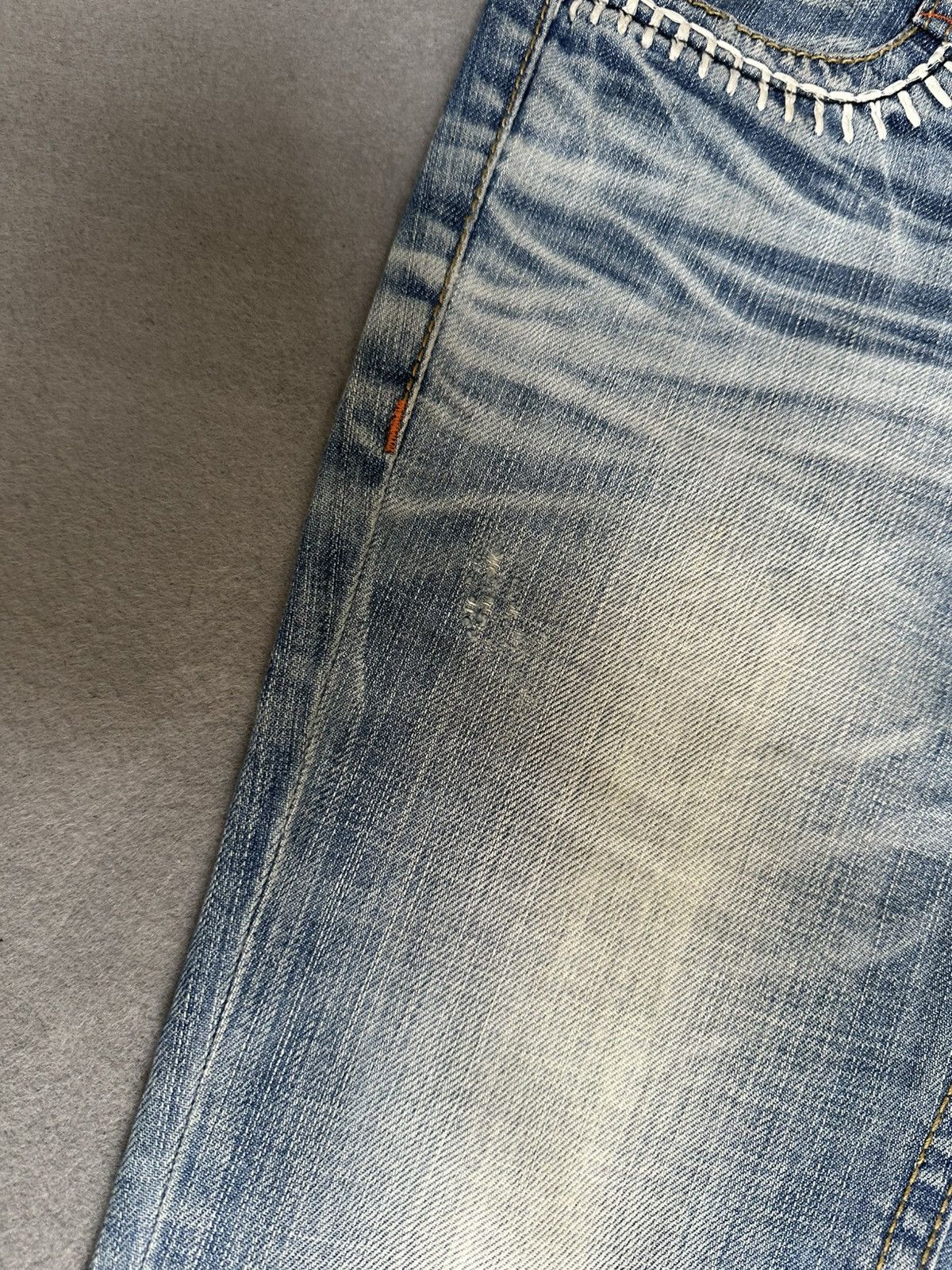 Japanese Brand FLARE Lolita Claw Marks Distressed Denim Size US 29 - 8 Thumbnail