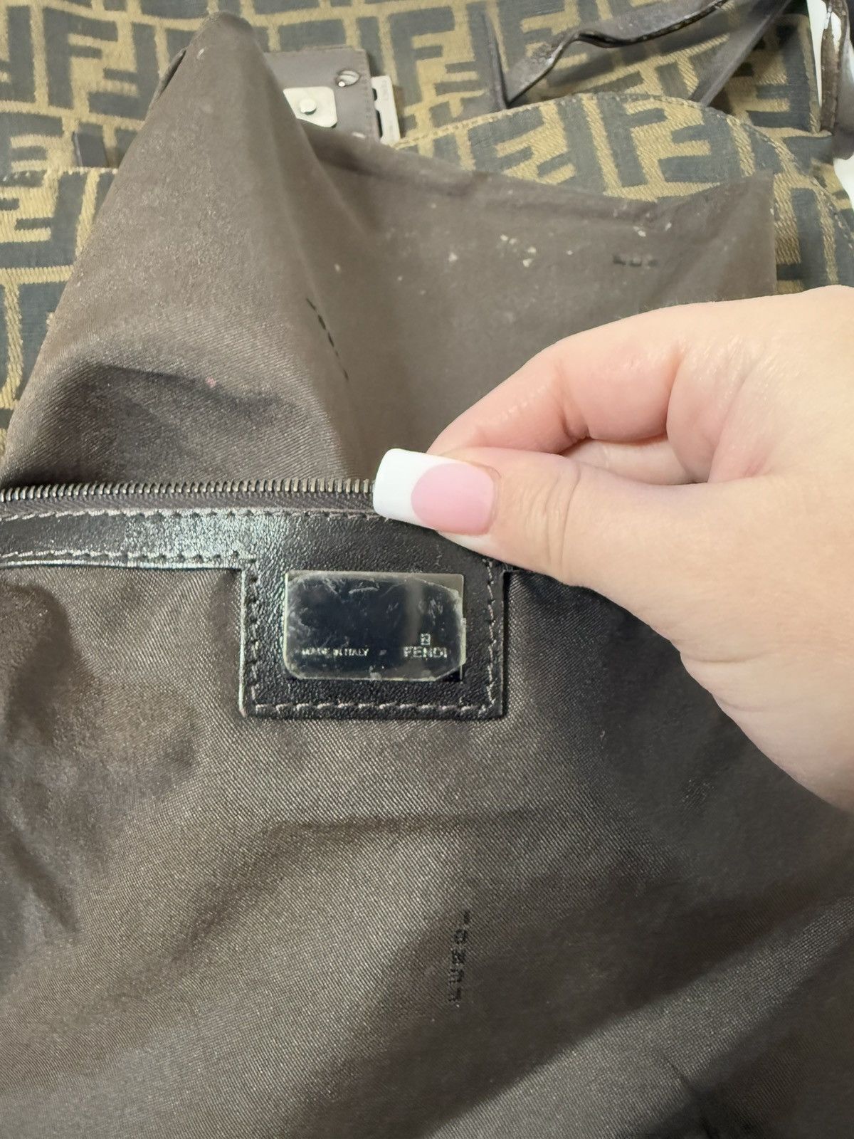 Fendi 🤎Iconic Fendi Zucca Monogram Tote with Leather Straps 🤎 Size ONE SIZE - 10 Thumbnail