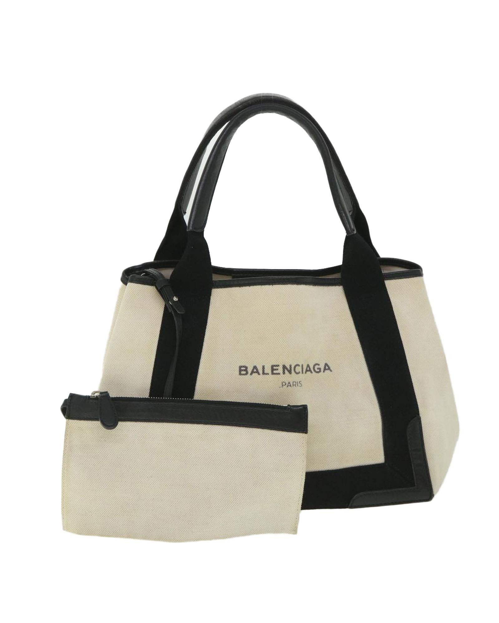 image of Balenciaga Canvas Tote Bag With Pouch And Accessories in White, Women's
