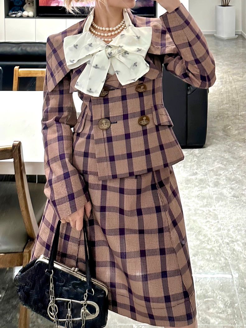 Vivienne Westwood Striped double-breasted corset jacket