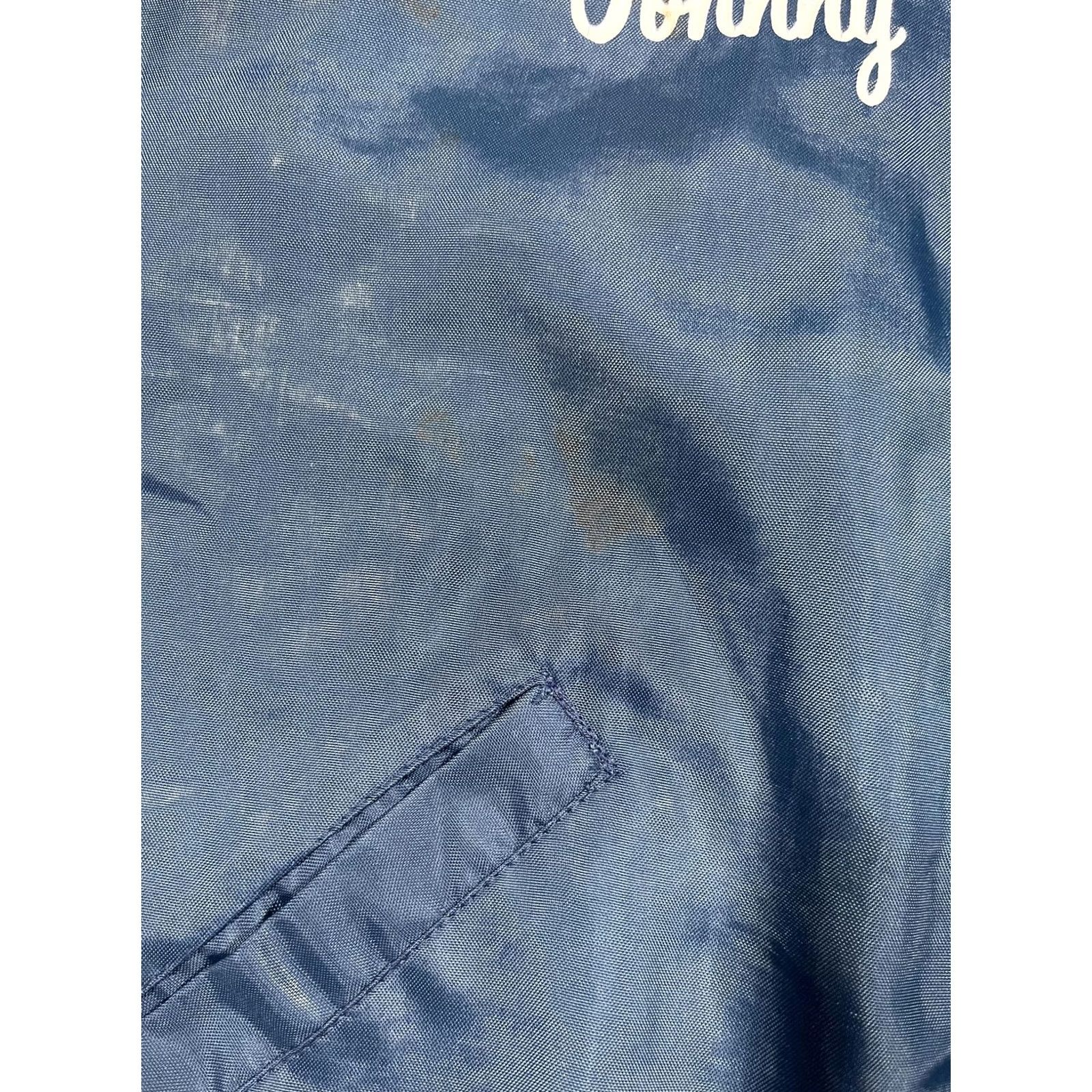 Holloway VINTAGE Holloway Jacket Mens L Blue Satin Varsity Eight Ball Champs 80s USA Nylon Quilted Lined Snap Front Sports Size US L / EU 52-54 / 3 - 6 Thumbnail
