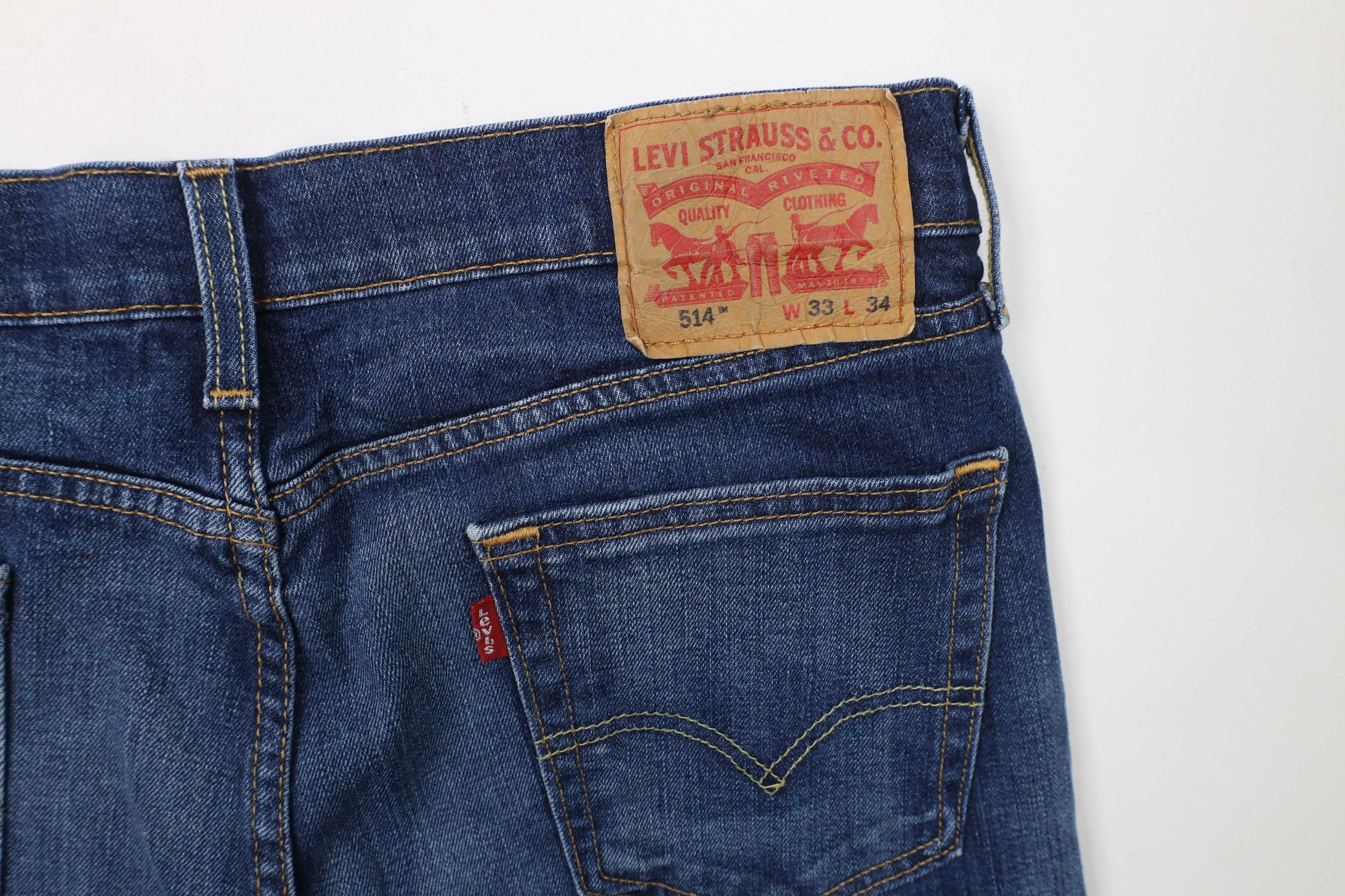 Levi's × Vintage Vintage Y2K Levis 514 Straight Leg Denim Jeans Blue Cotton Size US 33 - 13 Thumbnail