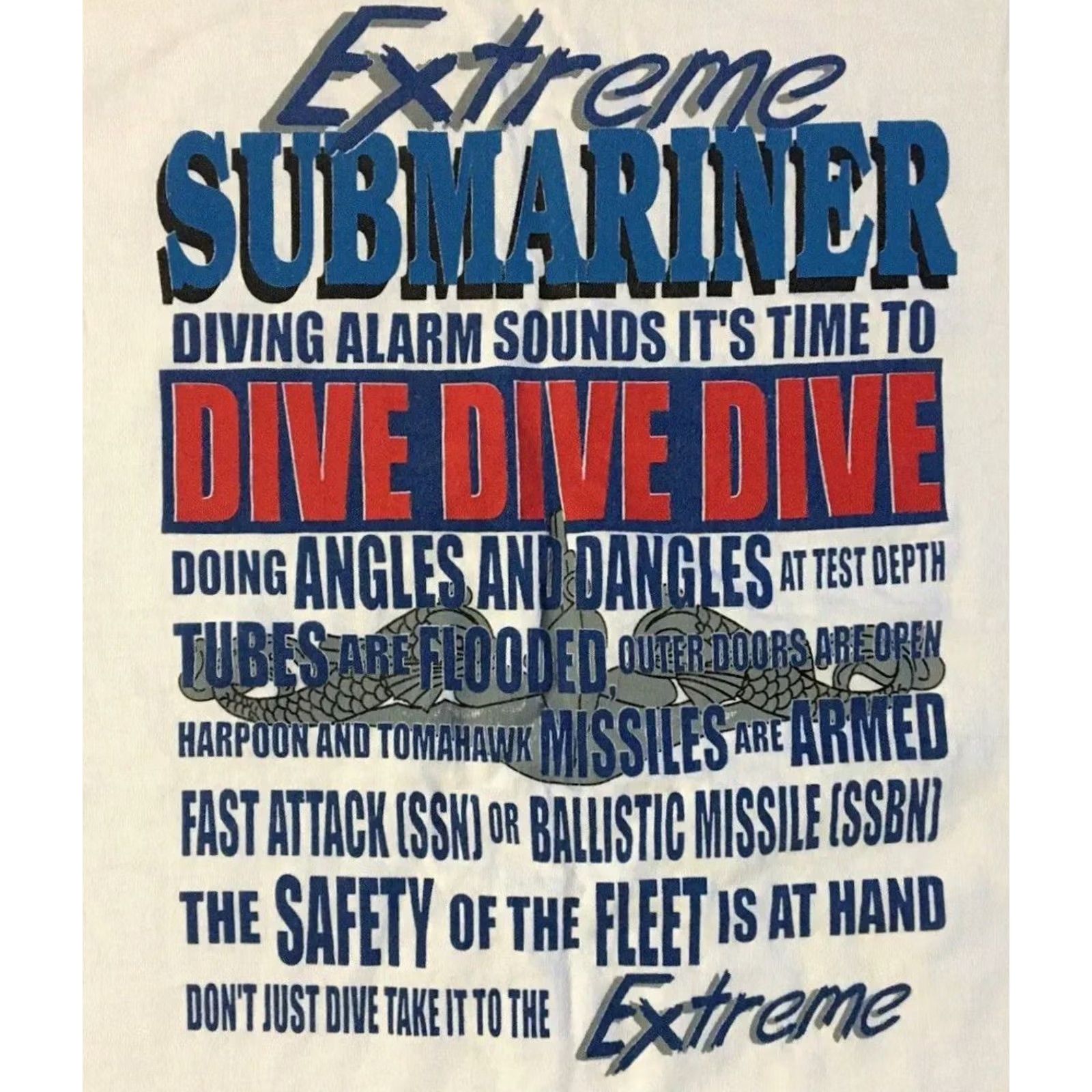 Vintage VINTAGE USMC Extreme Submariner Faded Distressed Shirt M Marines Funny Army Grunge 90s Size US M / EU 48-50 / 2 - 3 Thumbnail