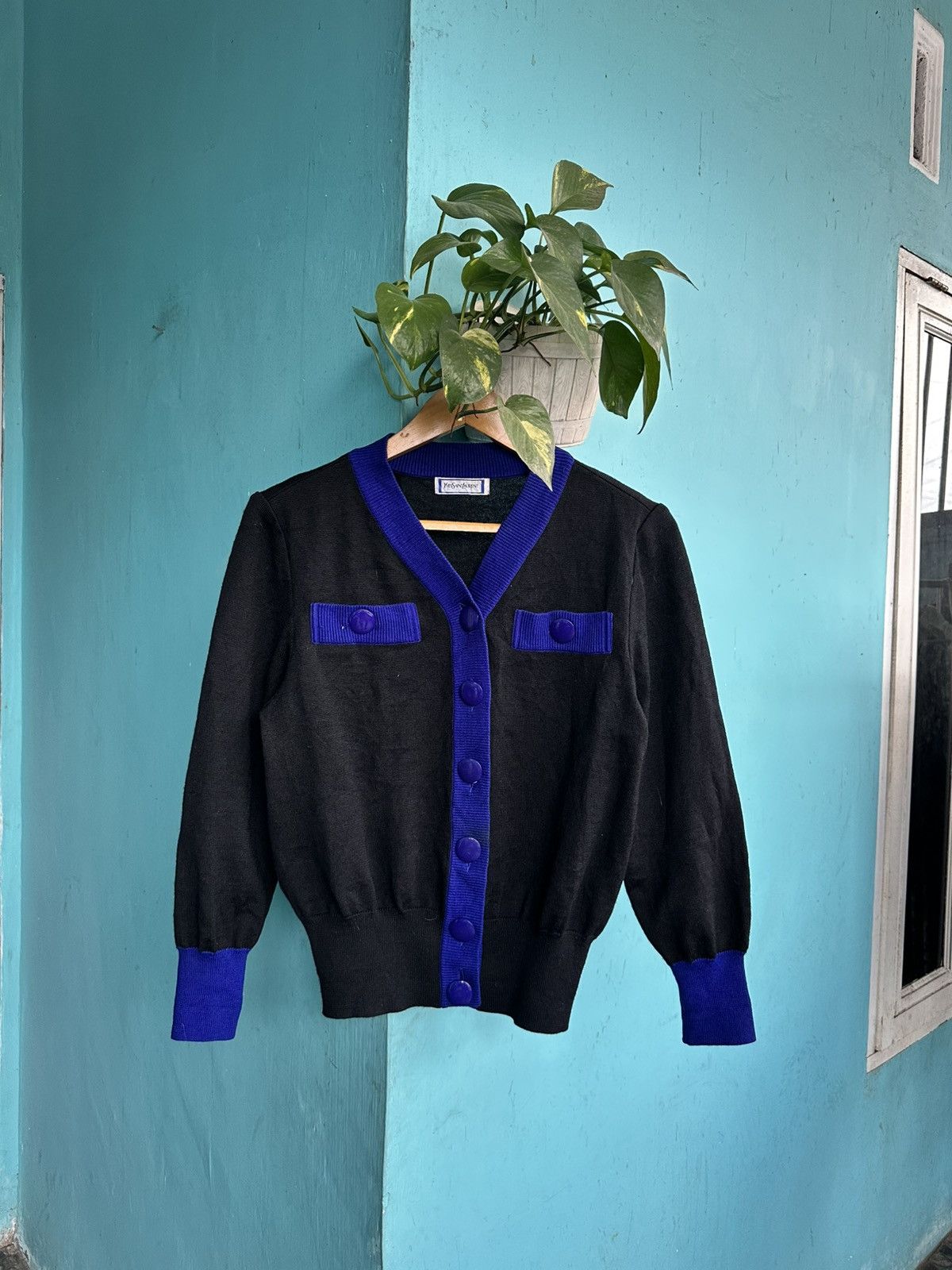 Vintage × Yves Saint Laurent Vintage Yves Saint Laurent Cardigan KnitWear Size M / US 6-8 / IT 42-44 - 1 Thumbnail