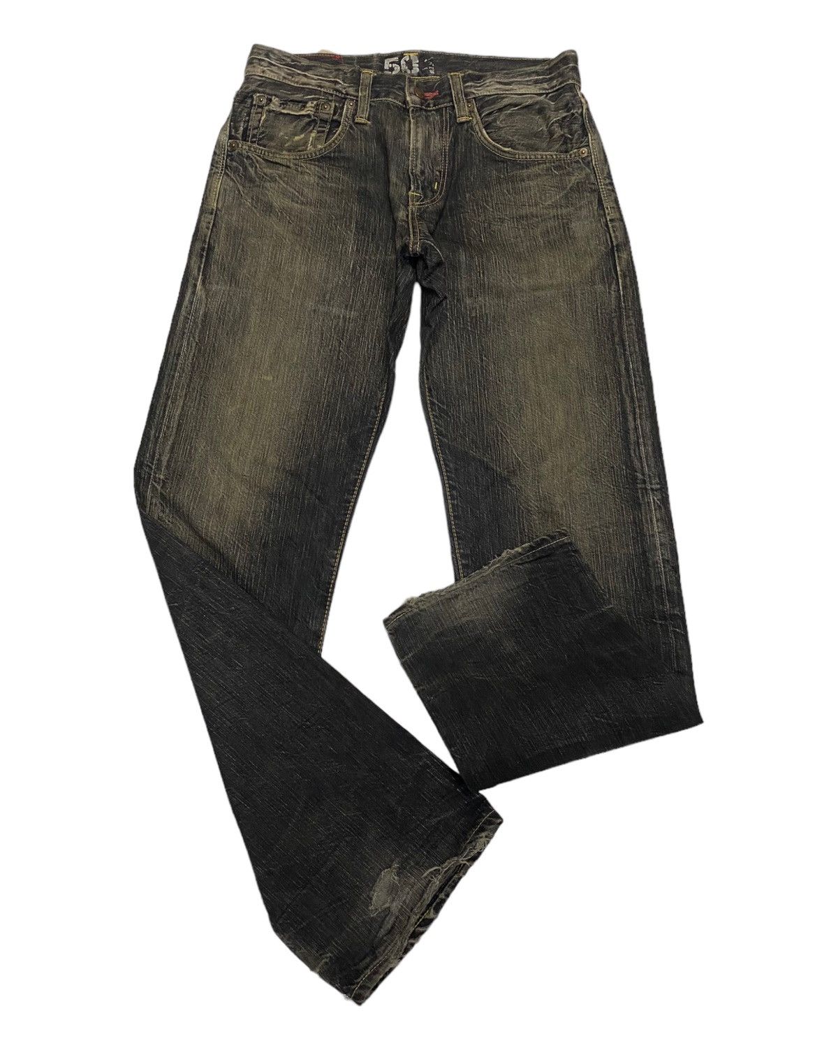 Japanese Brand RUSTY BAGGY EDWIN DISTRESSED DENIM UNDERCOVER STYLE DESIGN Size US 32 / EU 48 - 3 Thumbnail