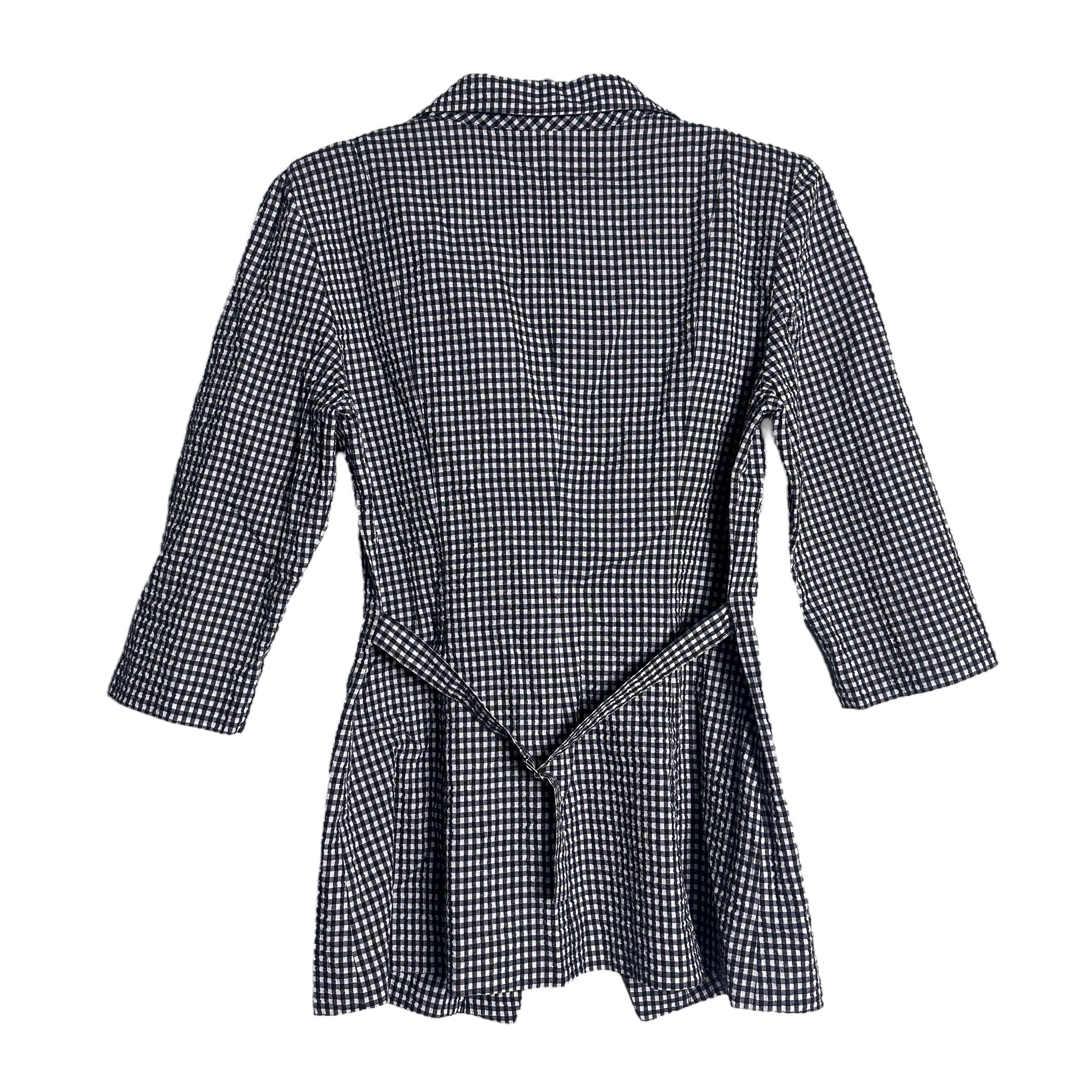 Designer 🔥RARE🔥Norma Kamali Italian Designer Plaid Blazer Jacket Size ONE SIZE - 3 Thumbnail