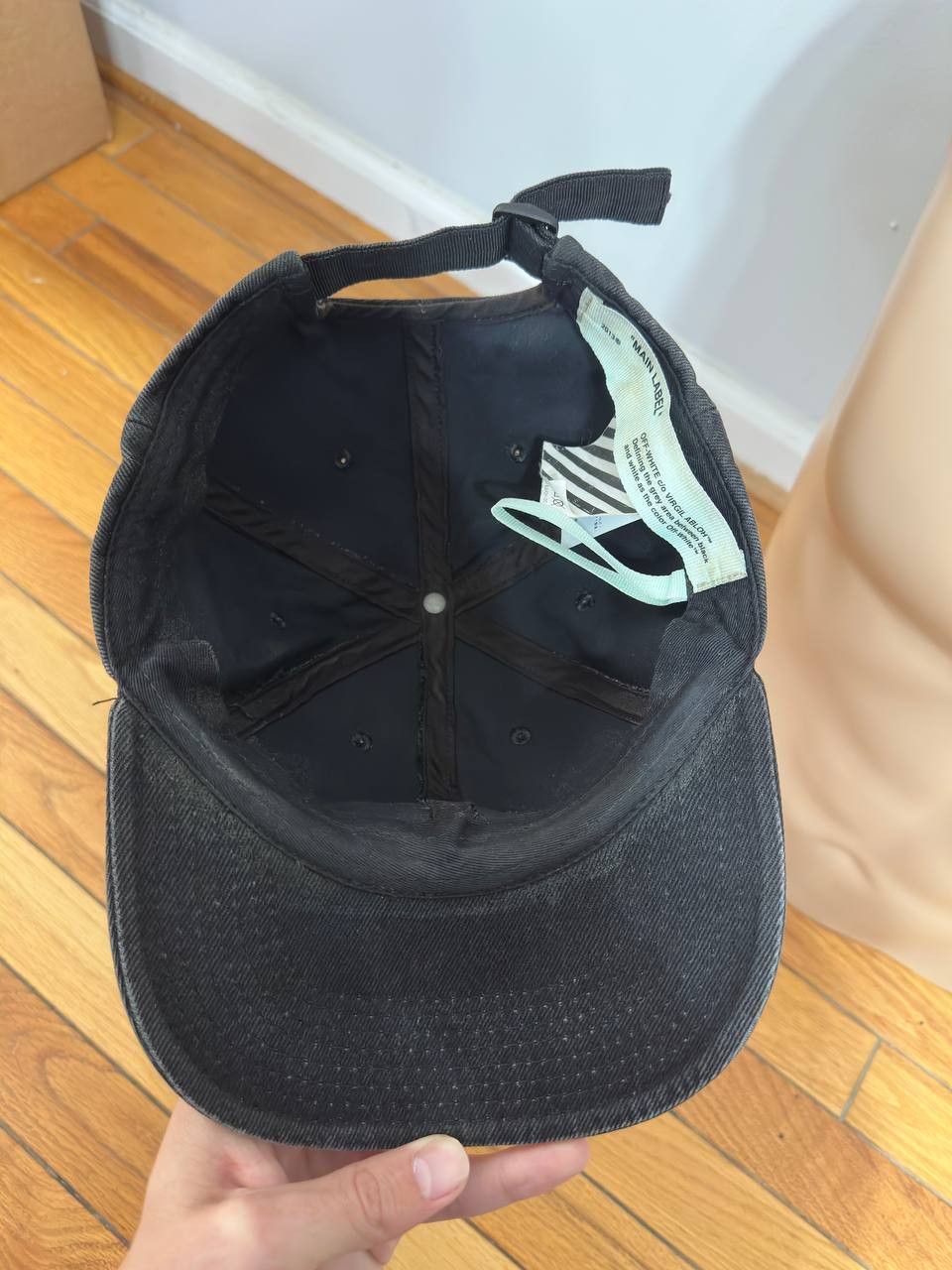 Off-White Off-White Logo Appliqued Denim Baseball Hat Cap Size ONE SIZE - 7 Thumbnail